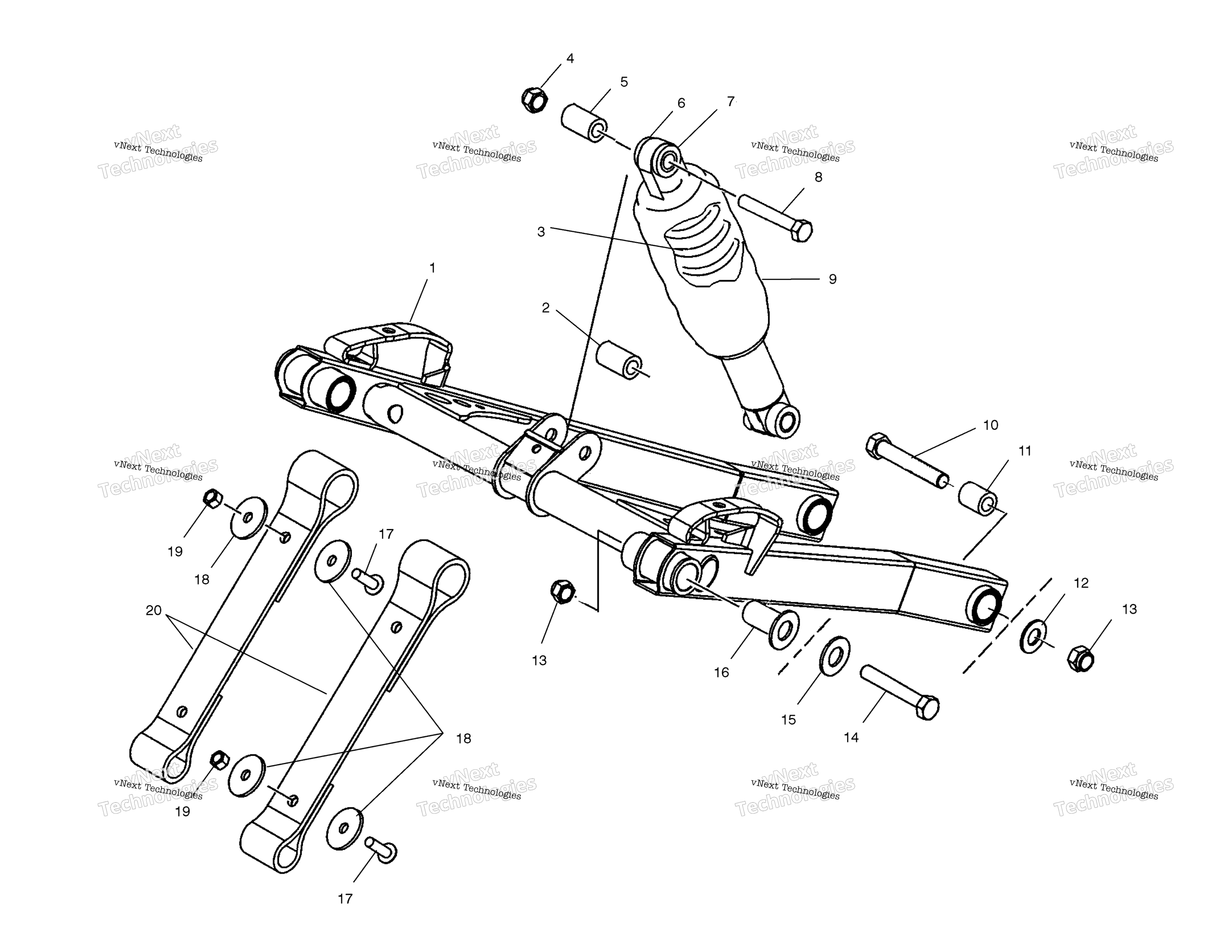 Передняя часть Torque Arm