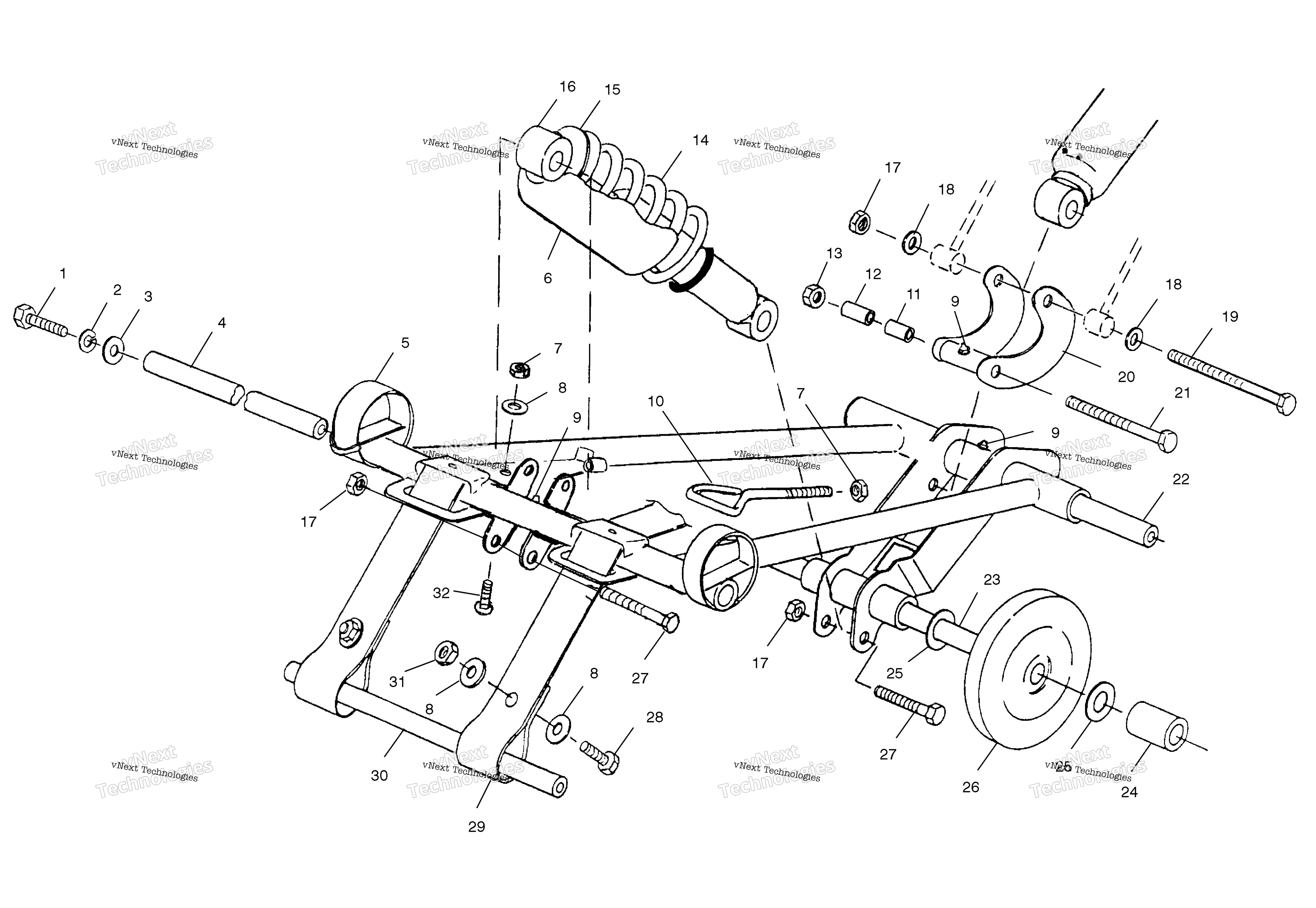Передняя часть Torque Arm