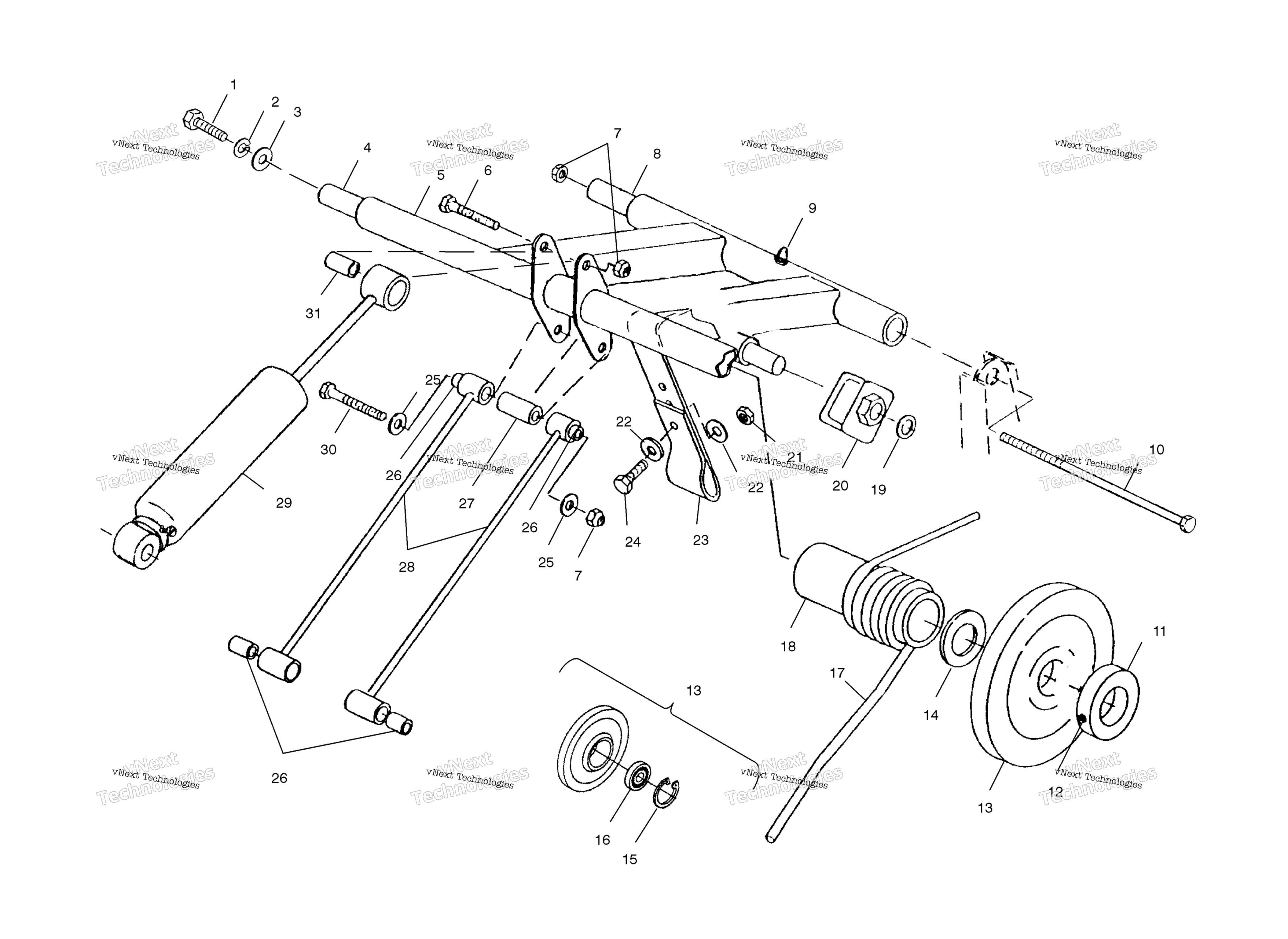 задний Torque Arm