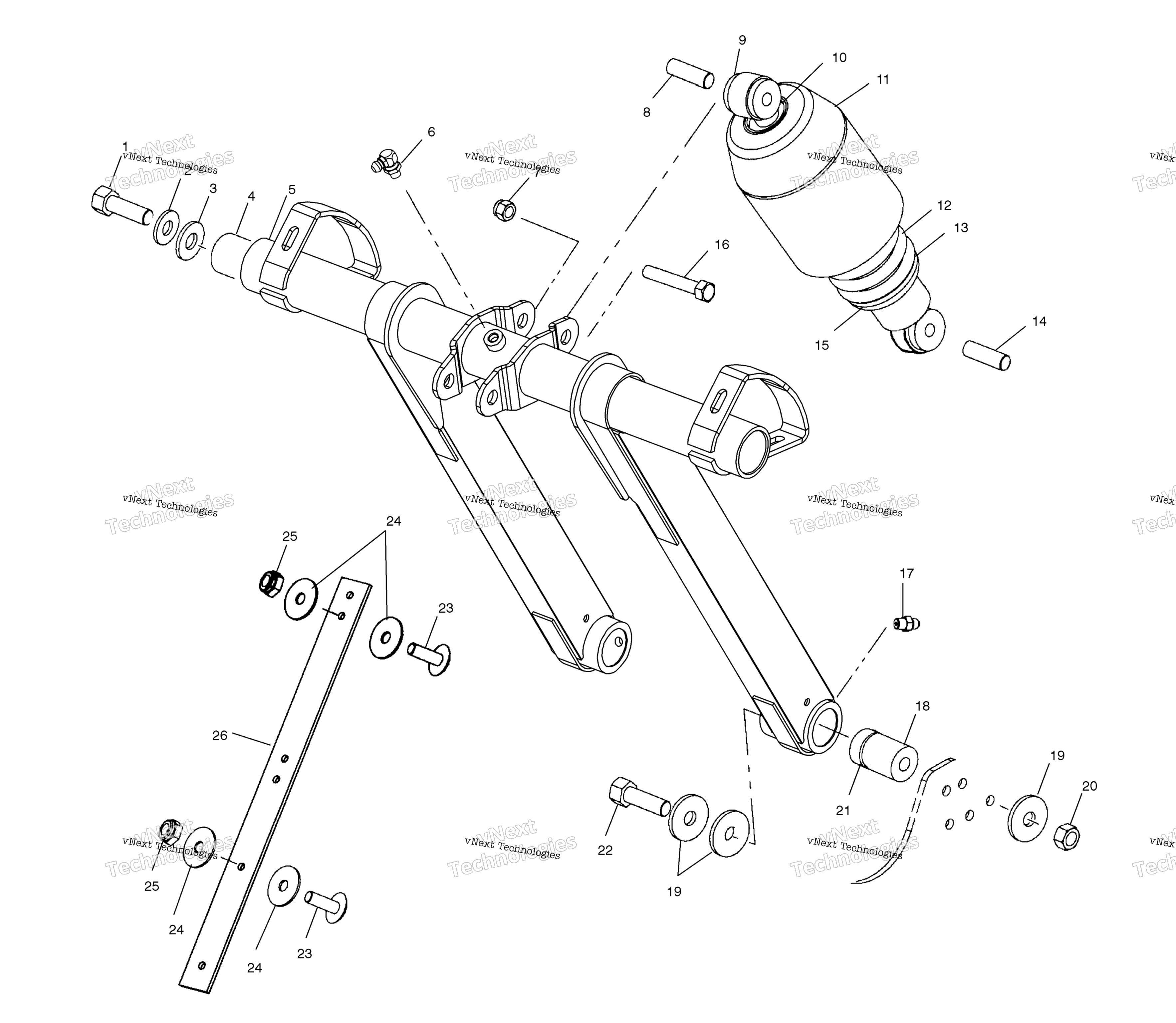 Torque Arm, передний