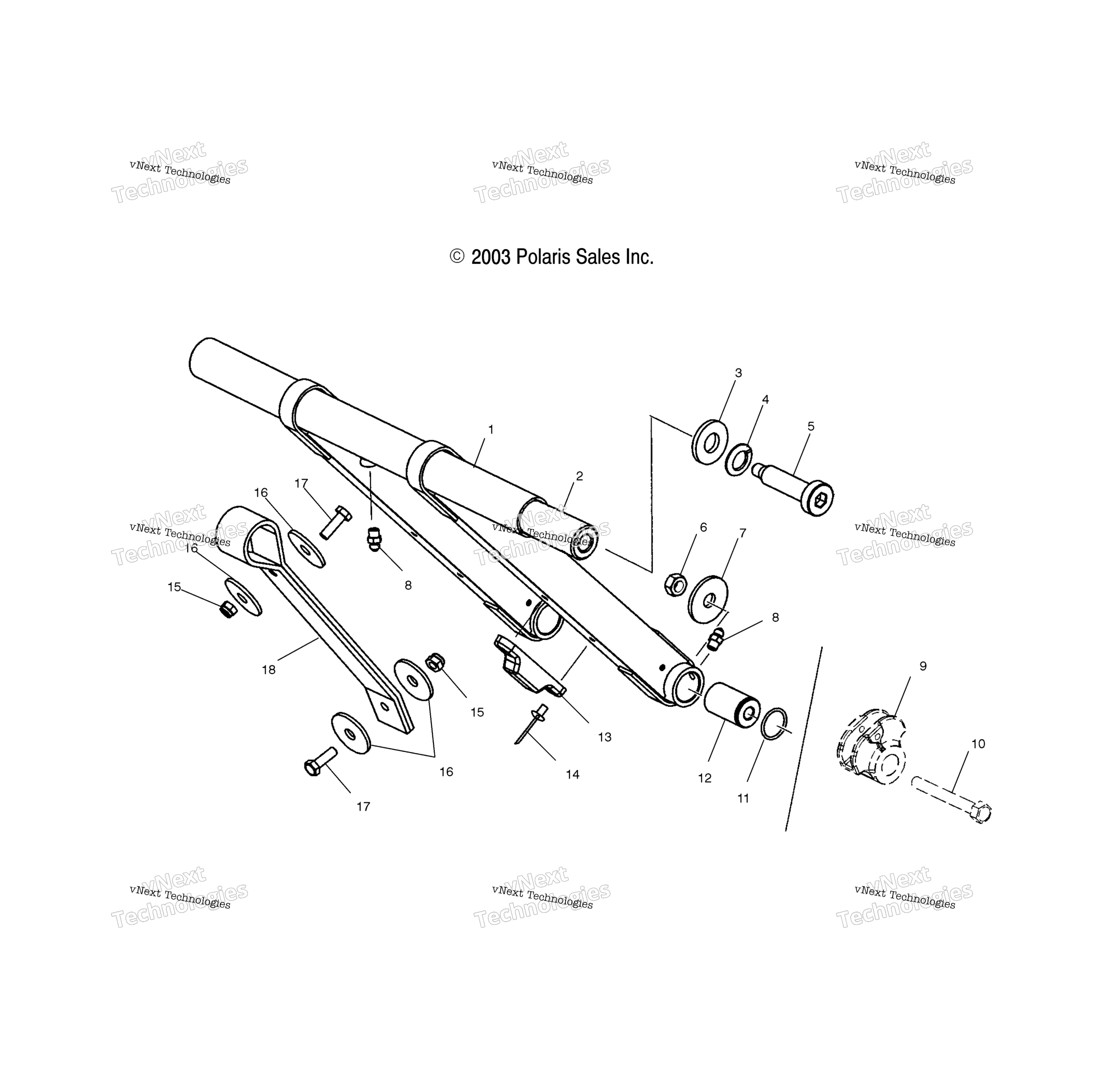 Передняя часть Torque Arm