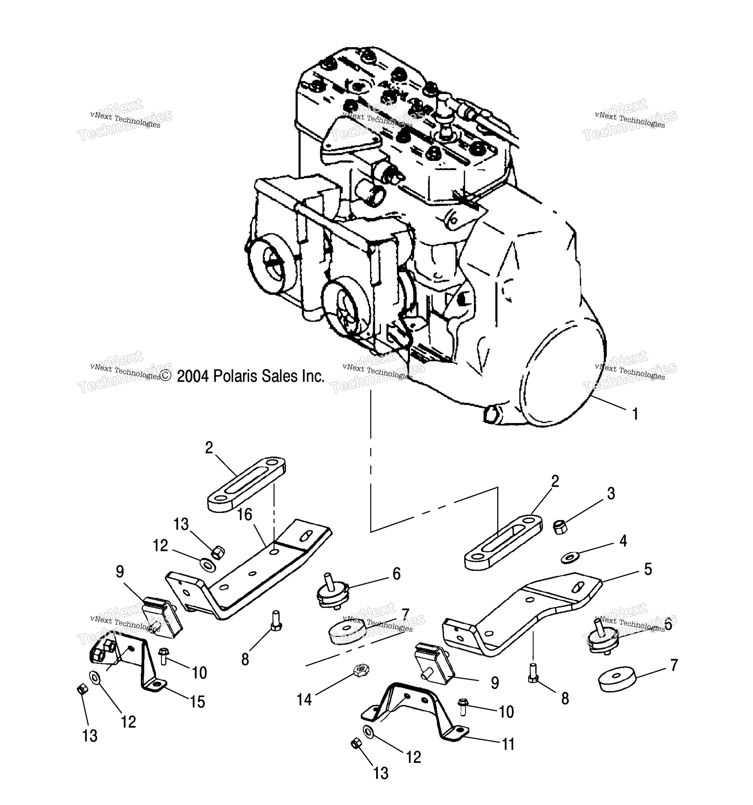 Двигатель Mounting