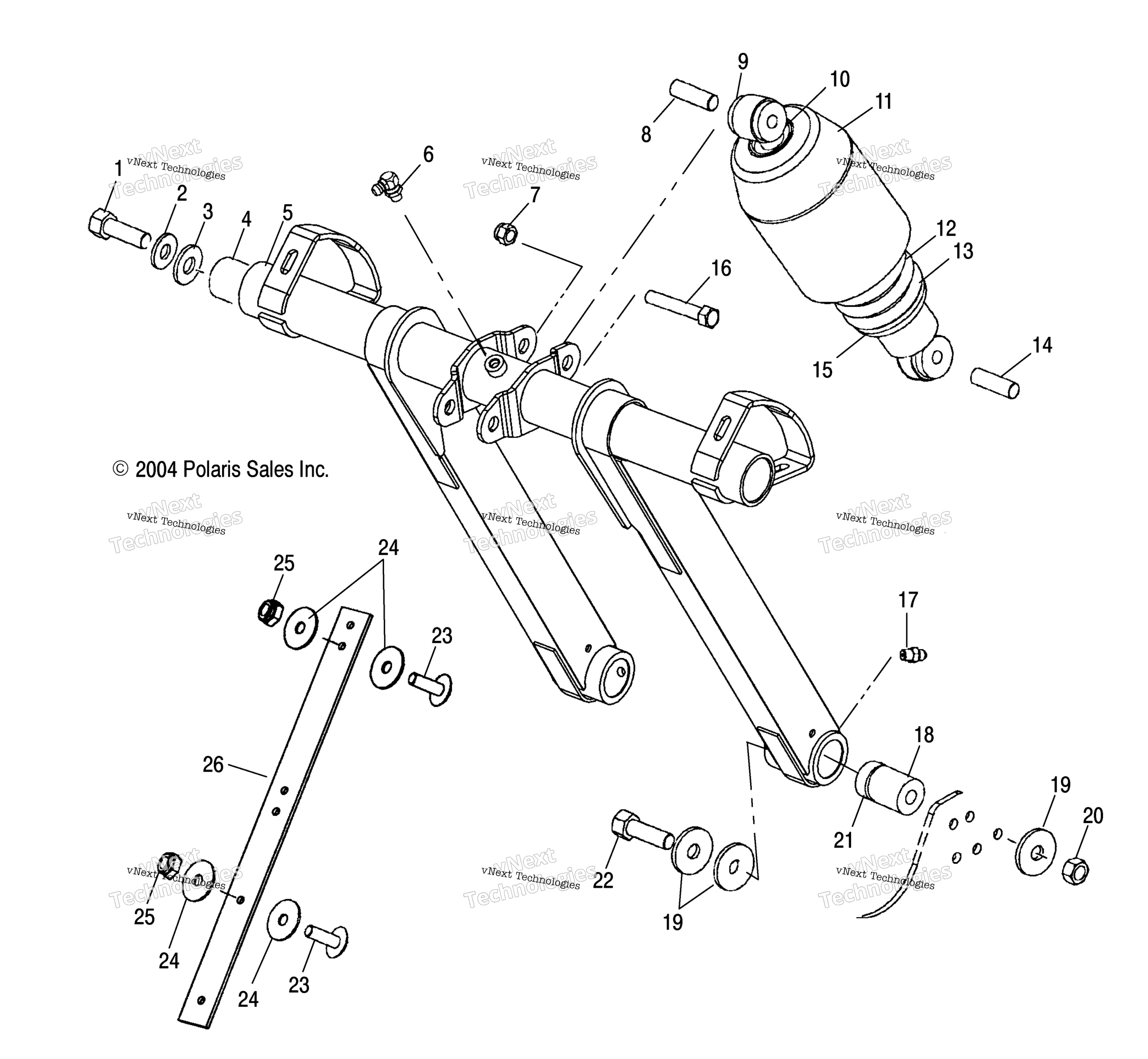 Передняя часть Torque Arm