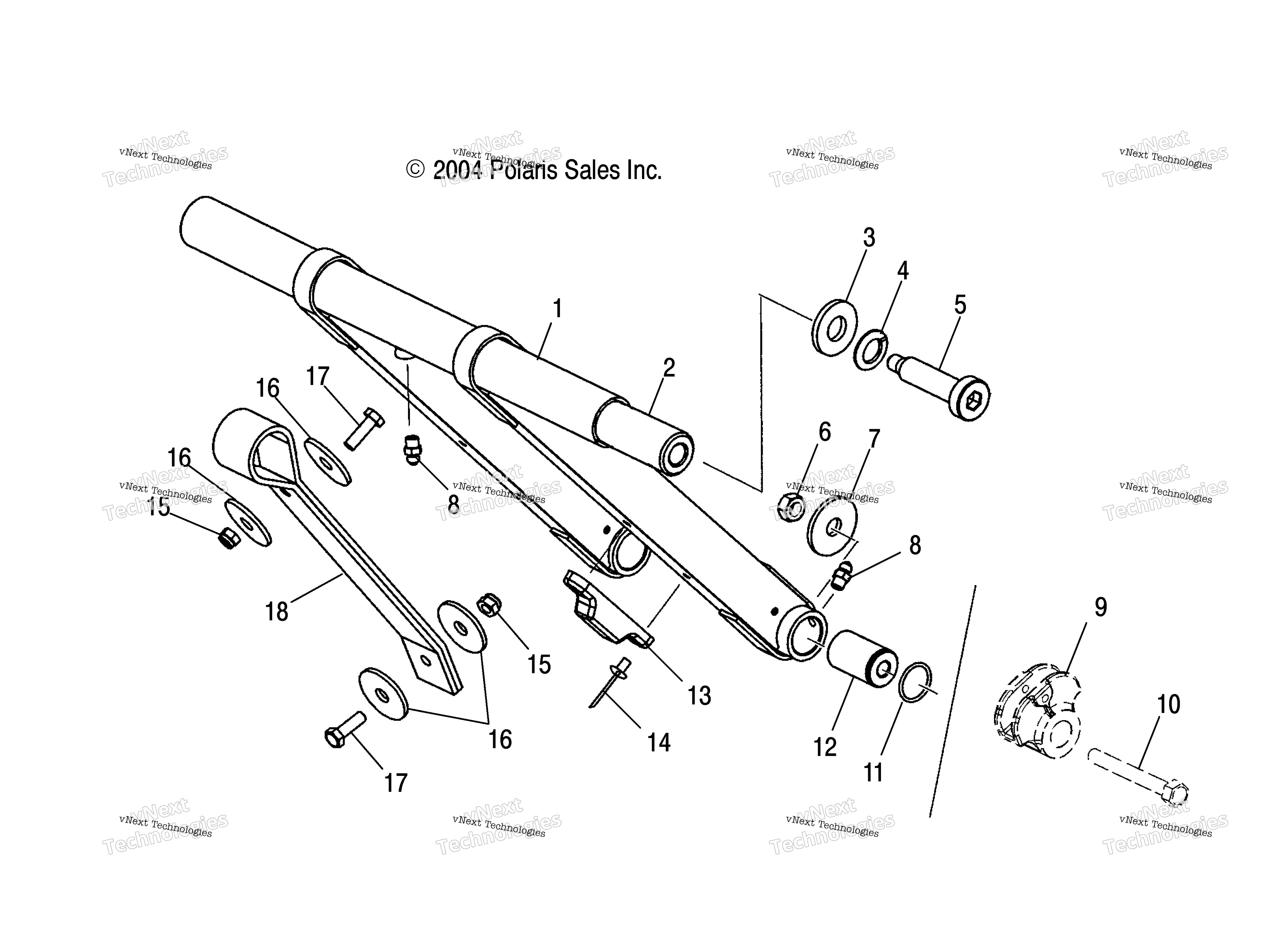 Передняя часть Torque Arm