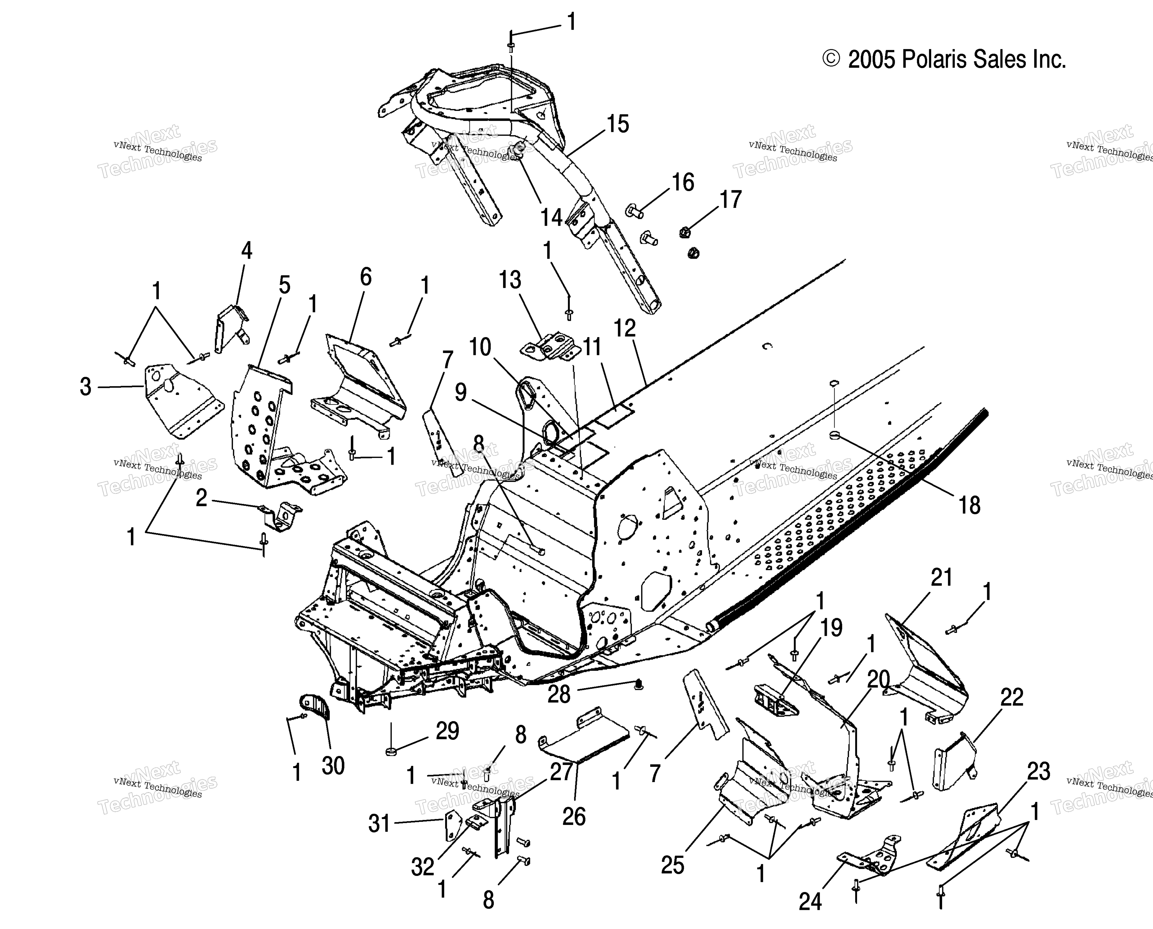 Chassis, передний S06pk7 / Pl7 / Pm7 / Pl8 / Pm8 / Pn8 / Pr8 All Options