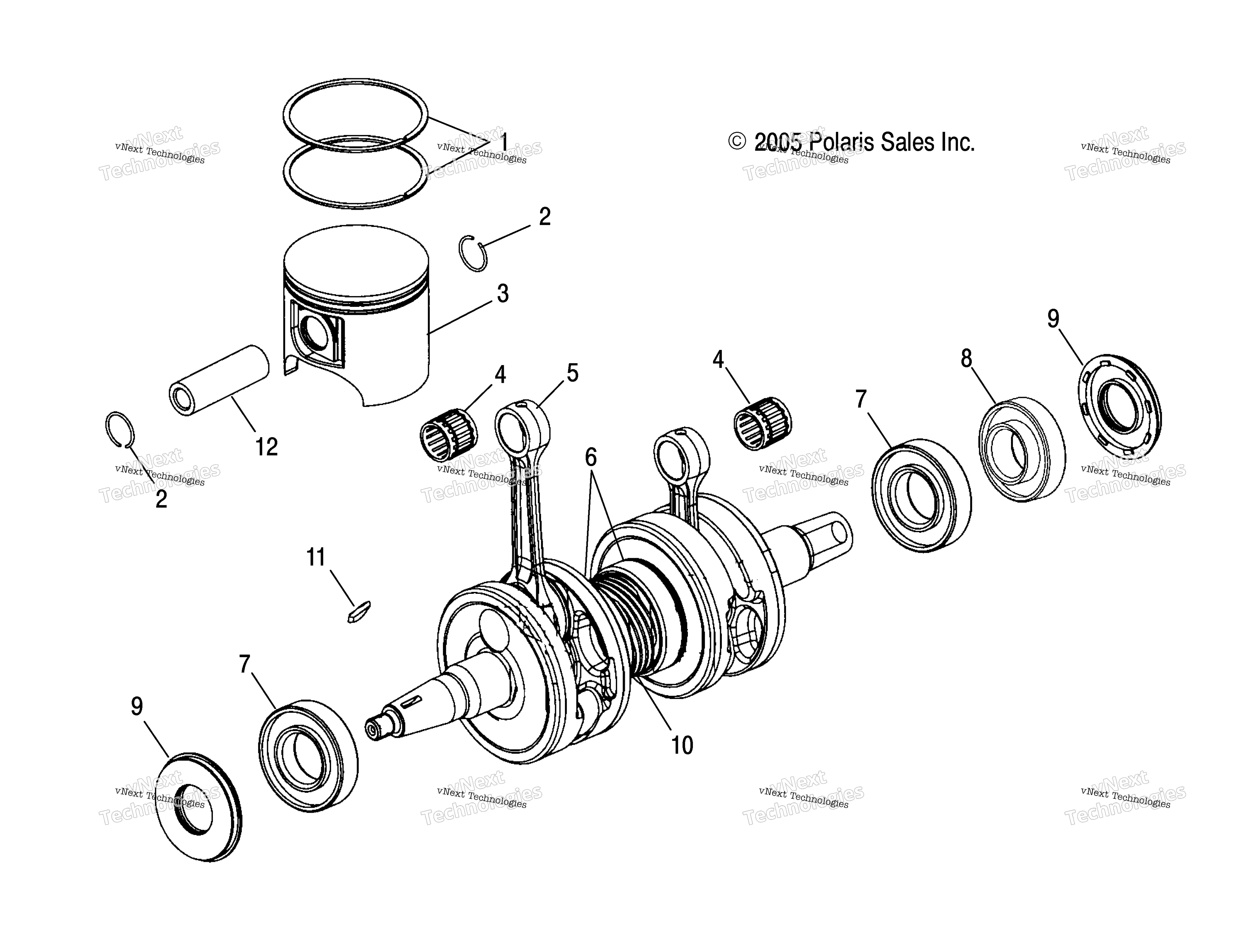 Engine, поршень & коленвал
