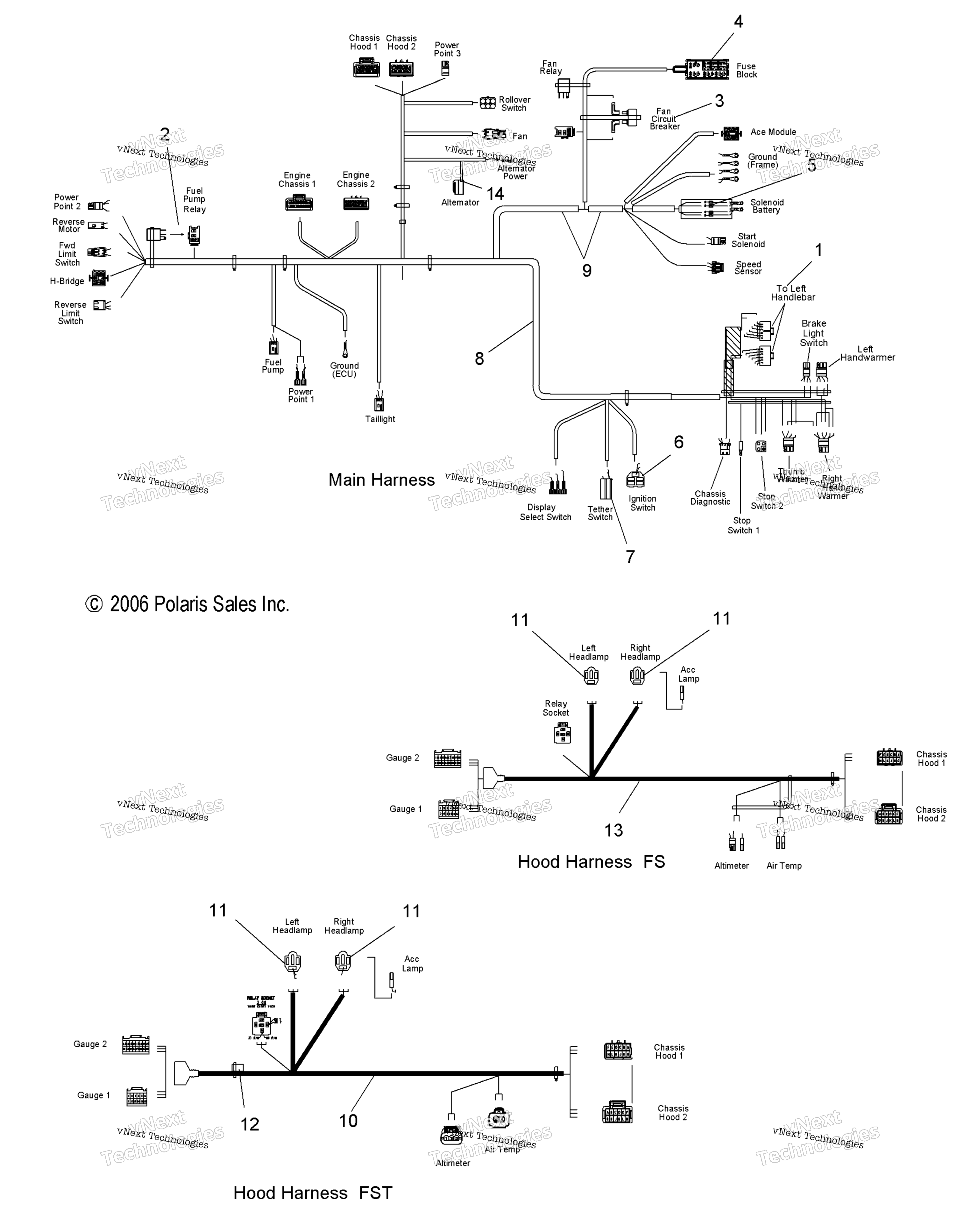 Wire Harness, Main / Hood