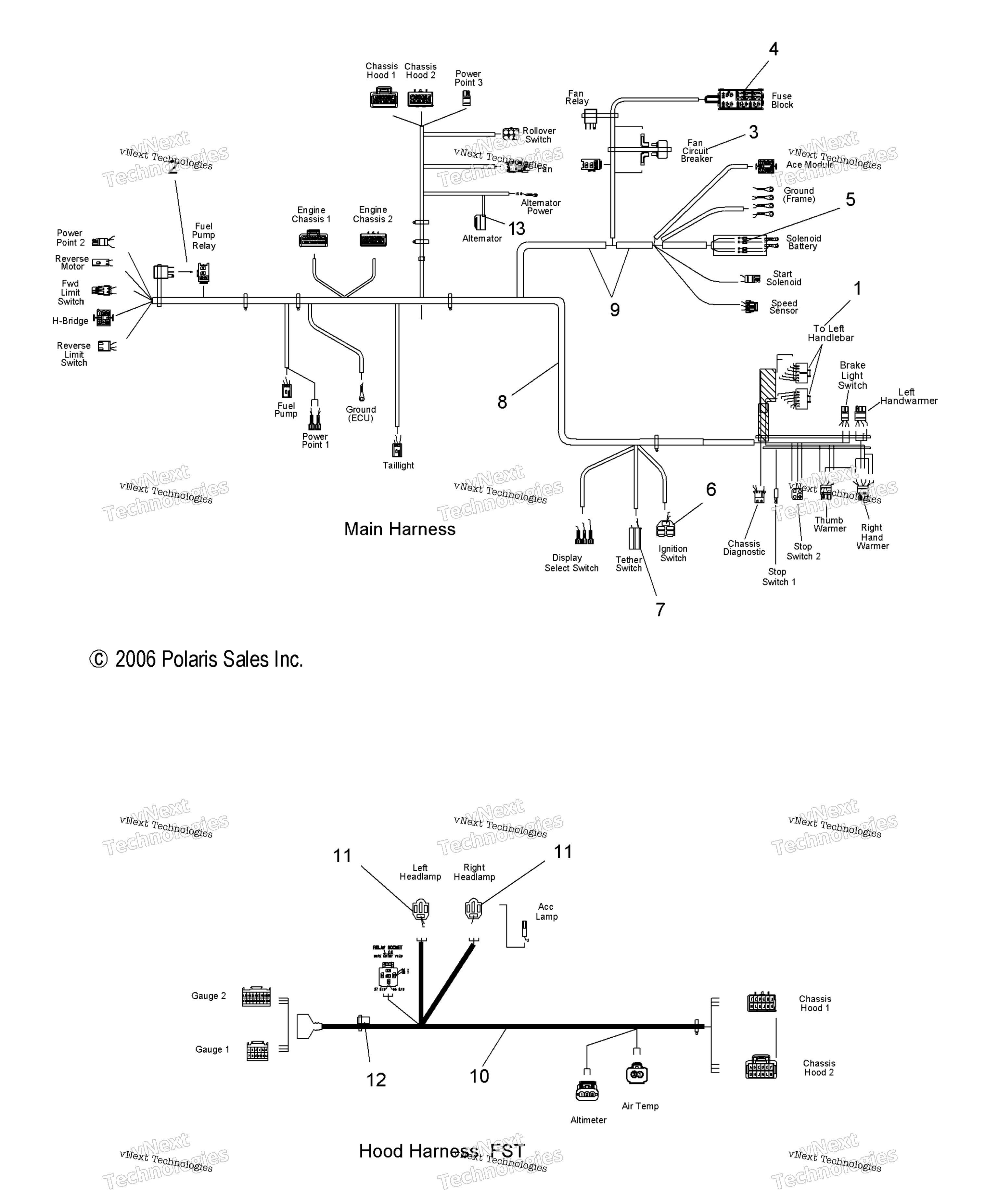 Wire Harness, Main / Hood