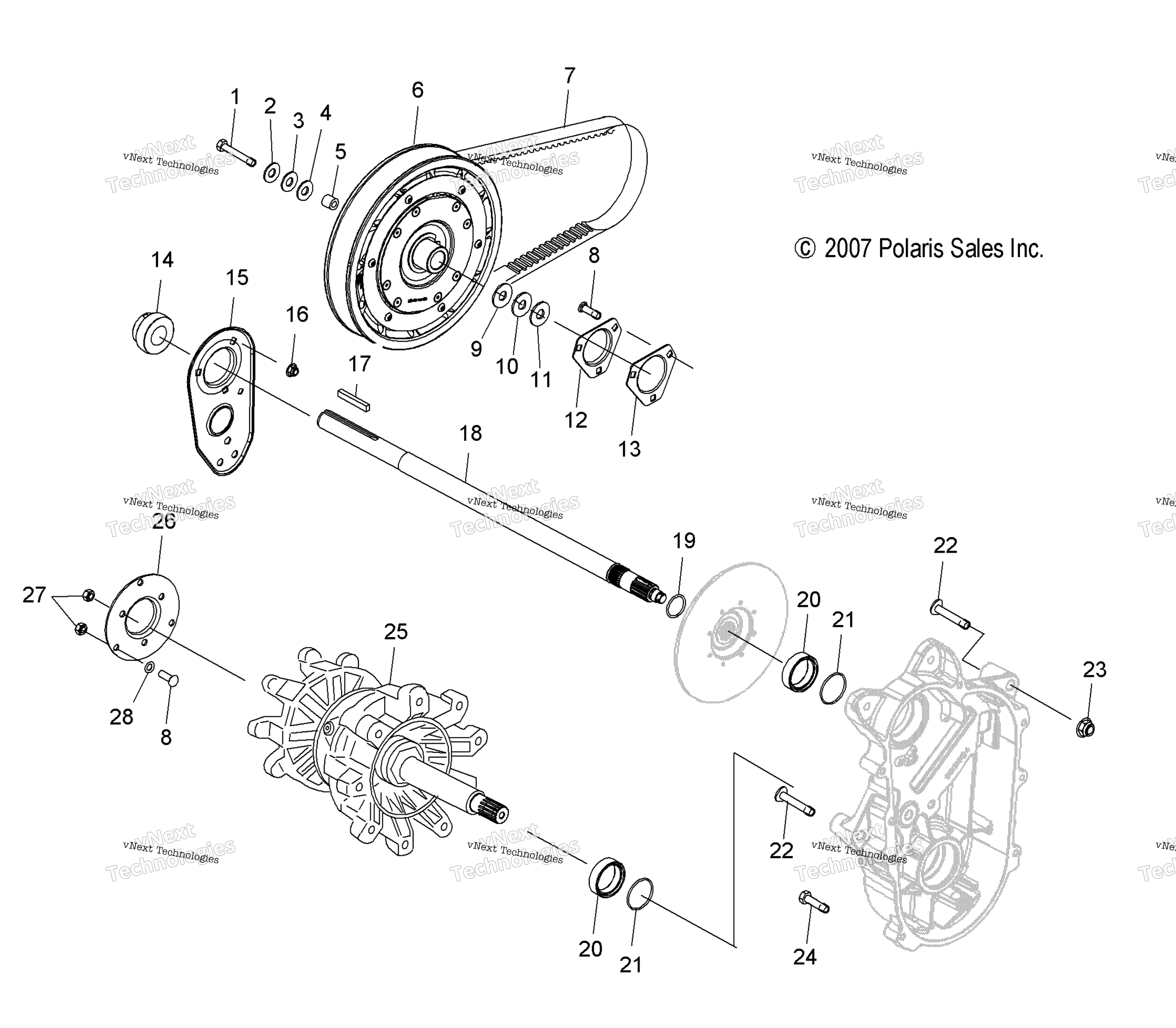 Привод Train, Drive Shaft & Jackshaft