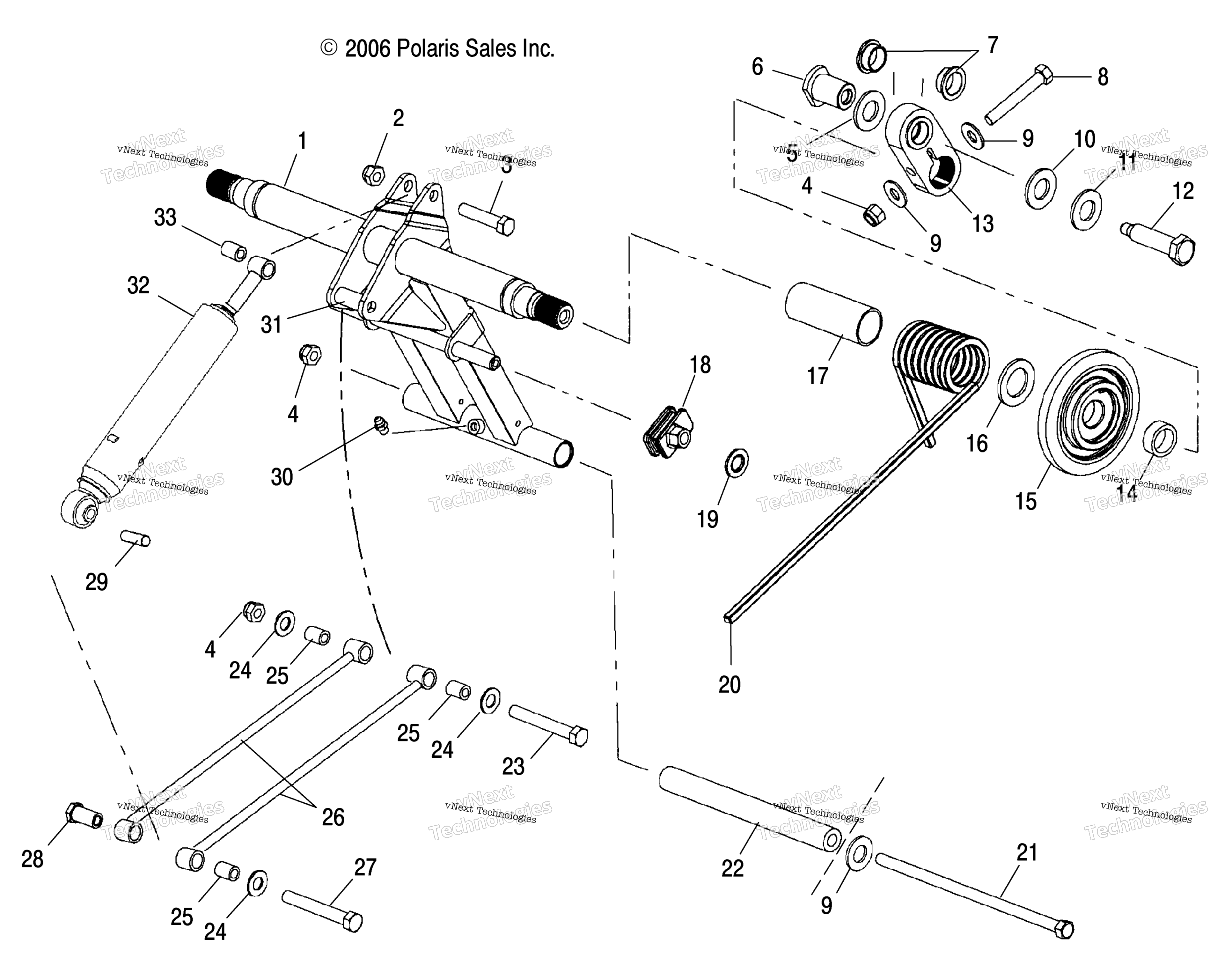 Подвеска, задняя Torque Arm And Shock