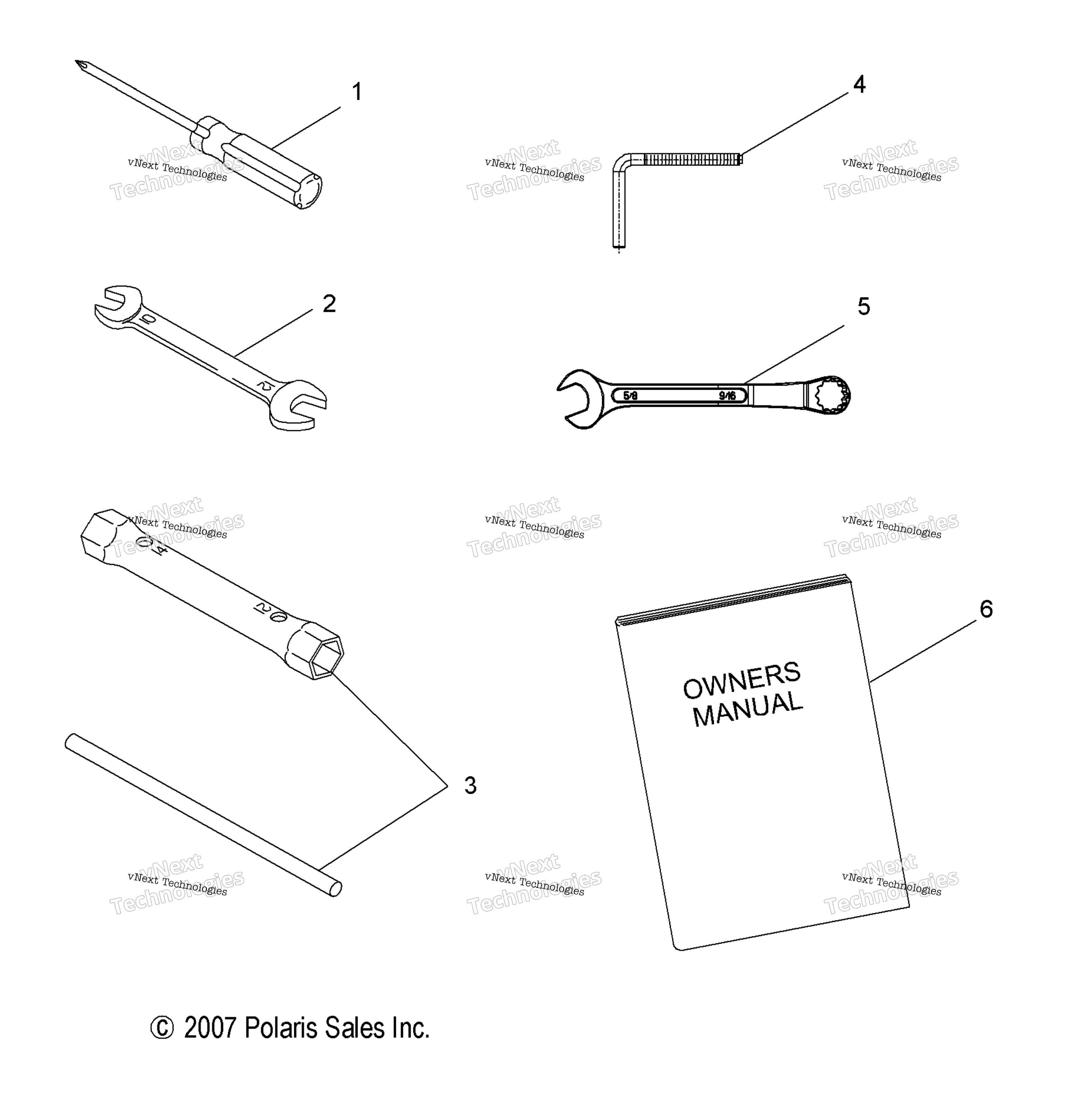 Tools, инструмент комплект и Owners Manual