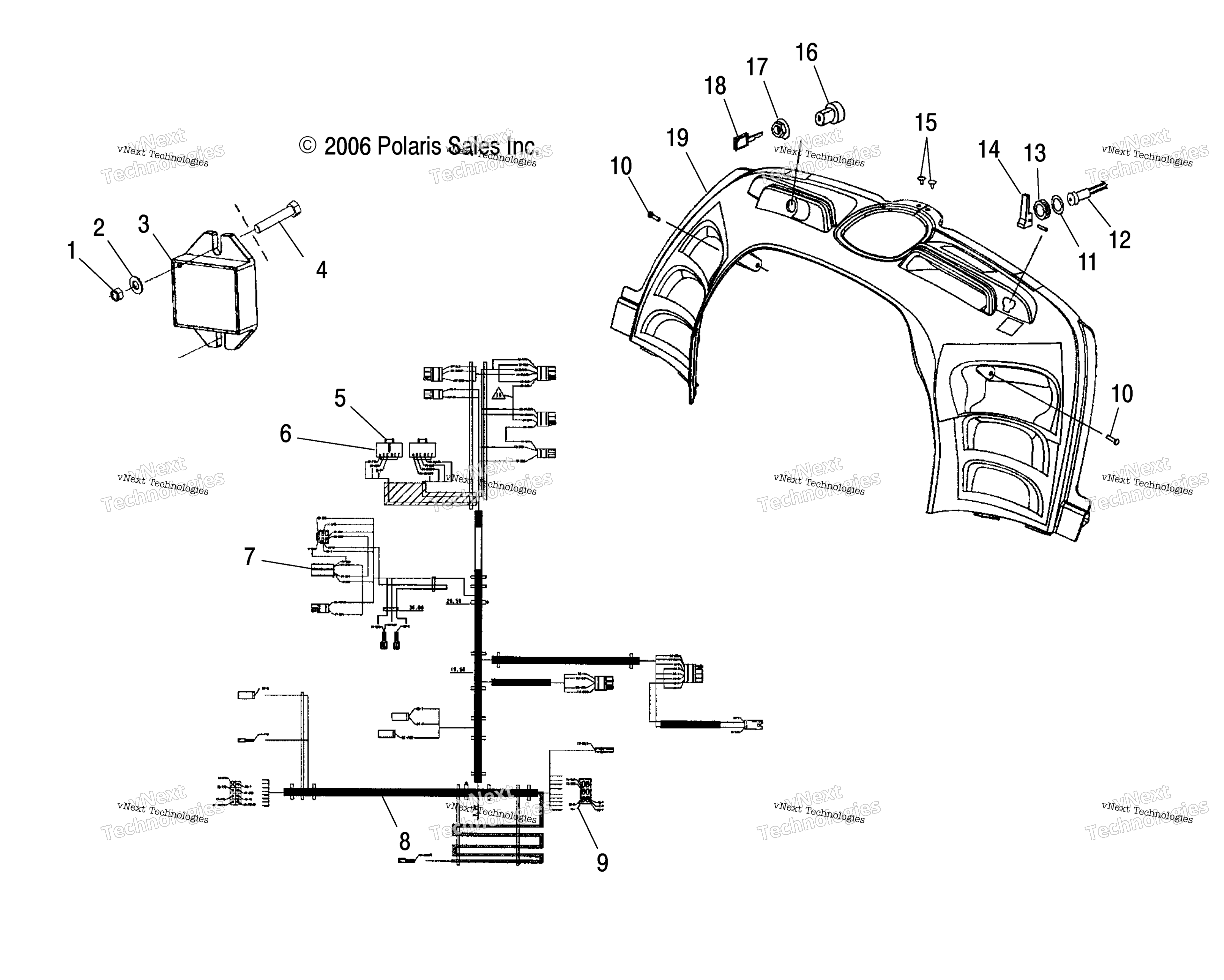 Body, Console, электрооборудование Components, & Harnesses