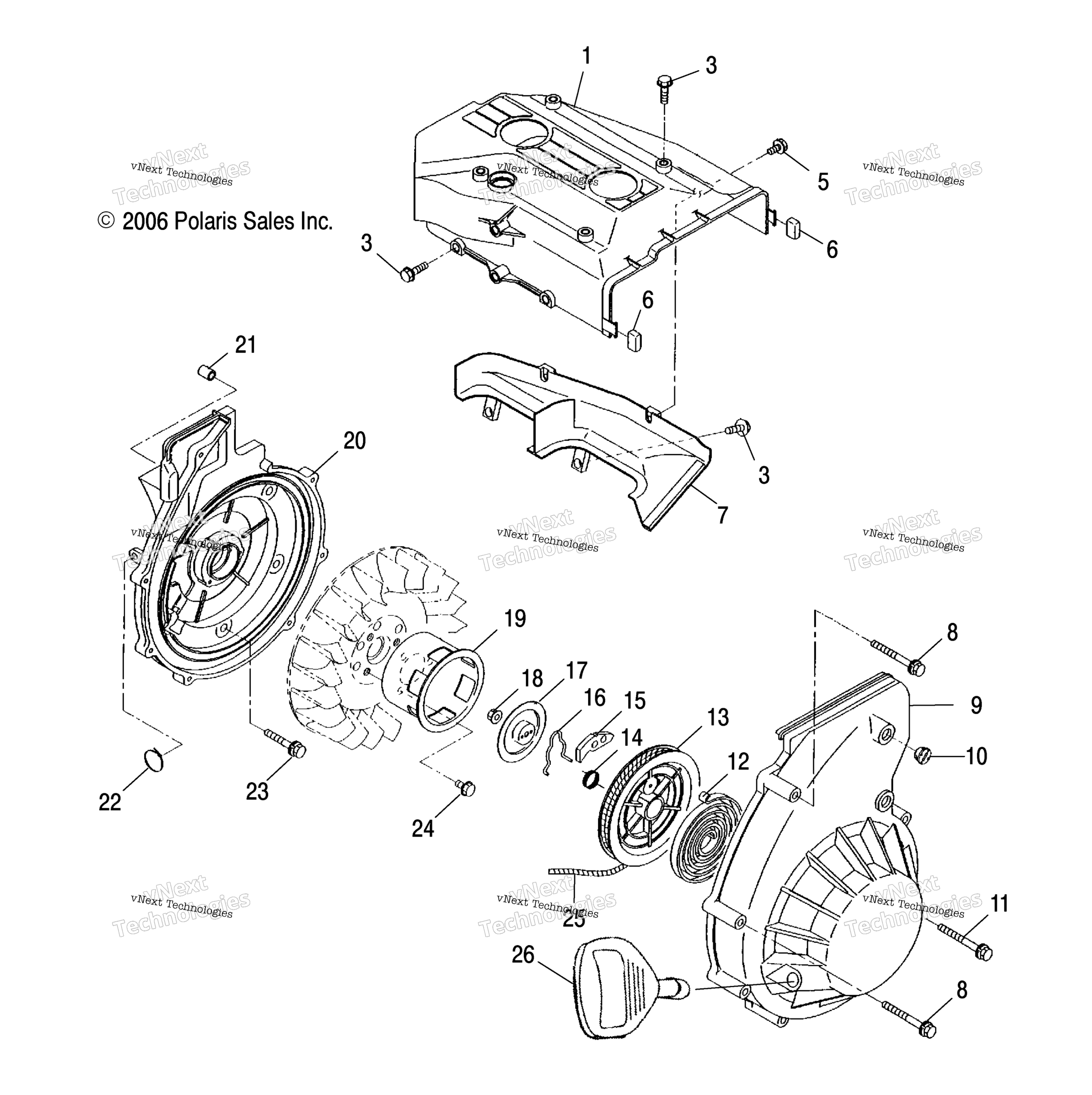Engine, Blower Housing & Recoil Starter S08nt5bs / Be