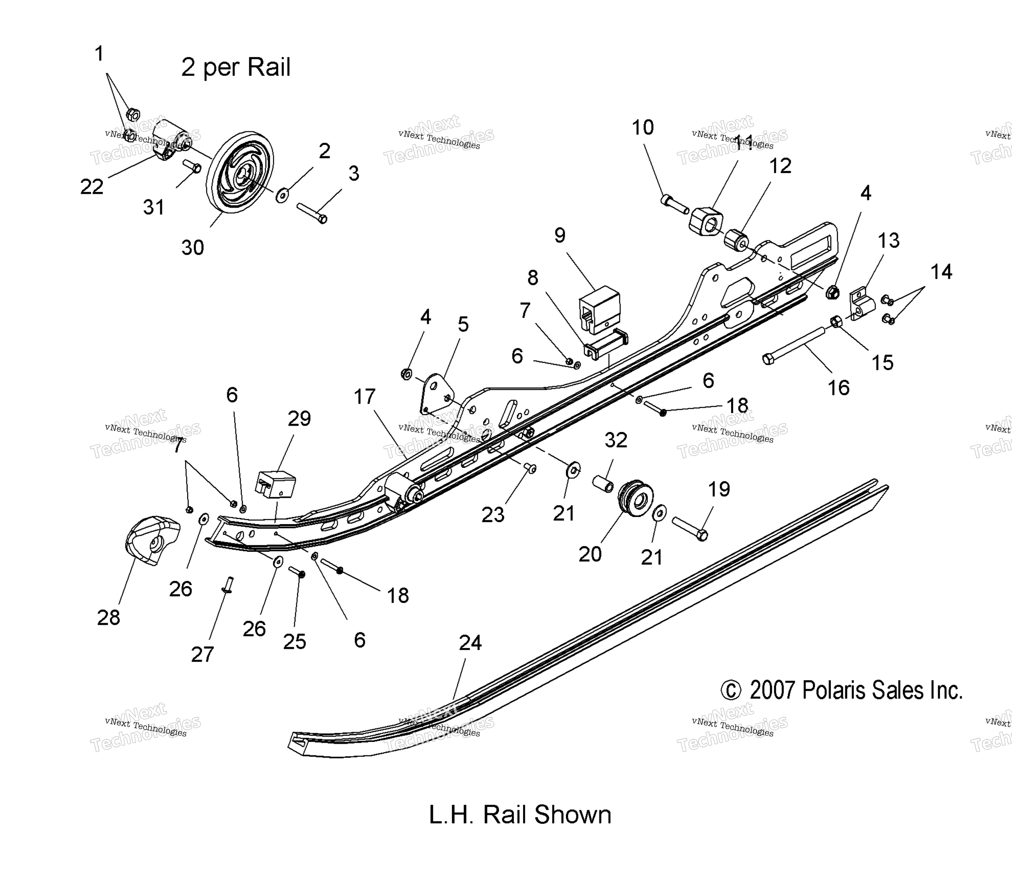 Suspension, Rail узел