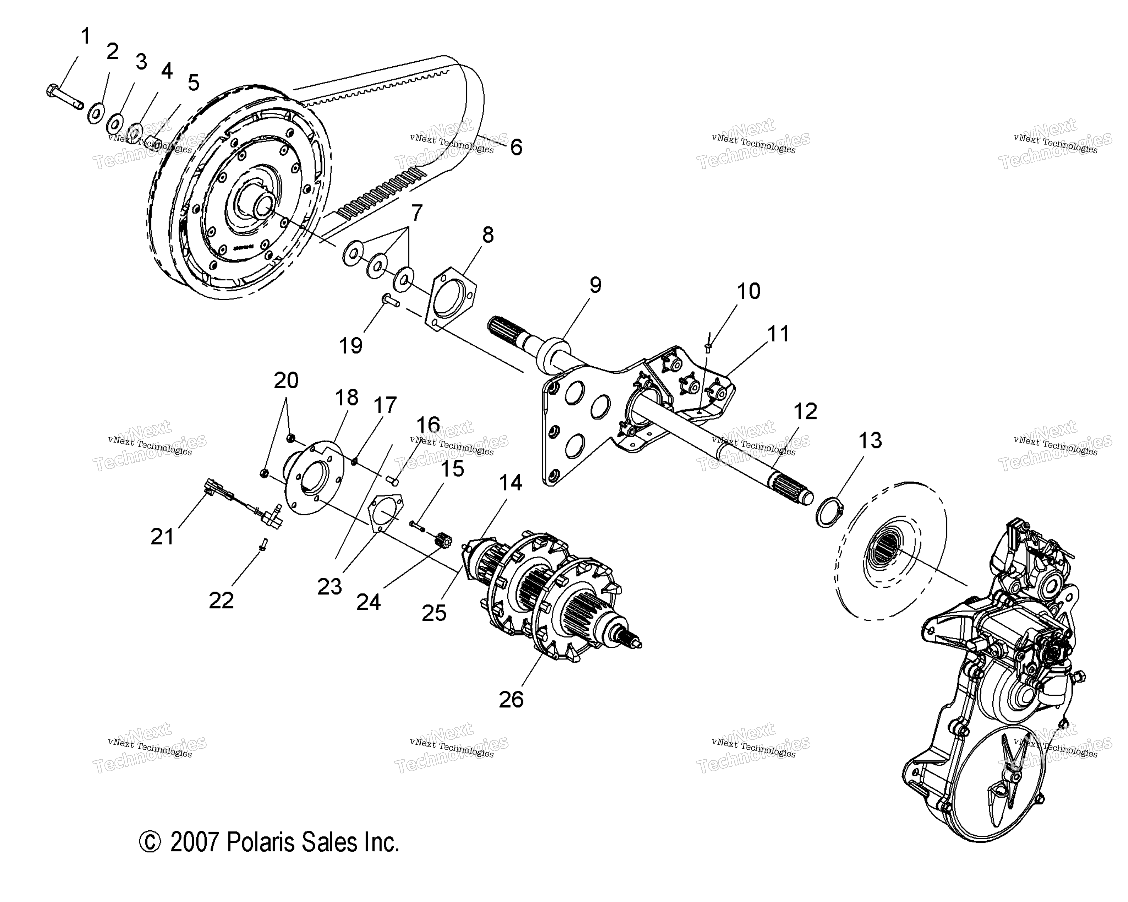Привод Train, Drive Shaft & Jackshaft