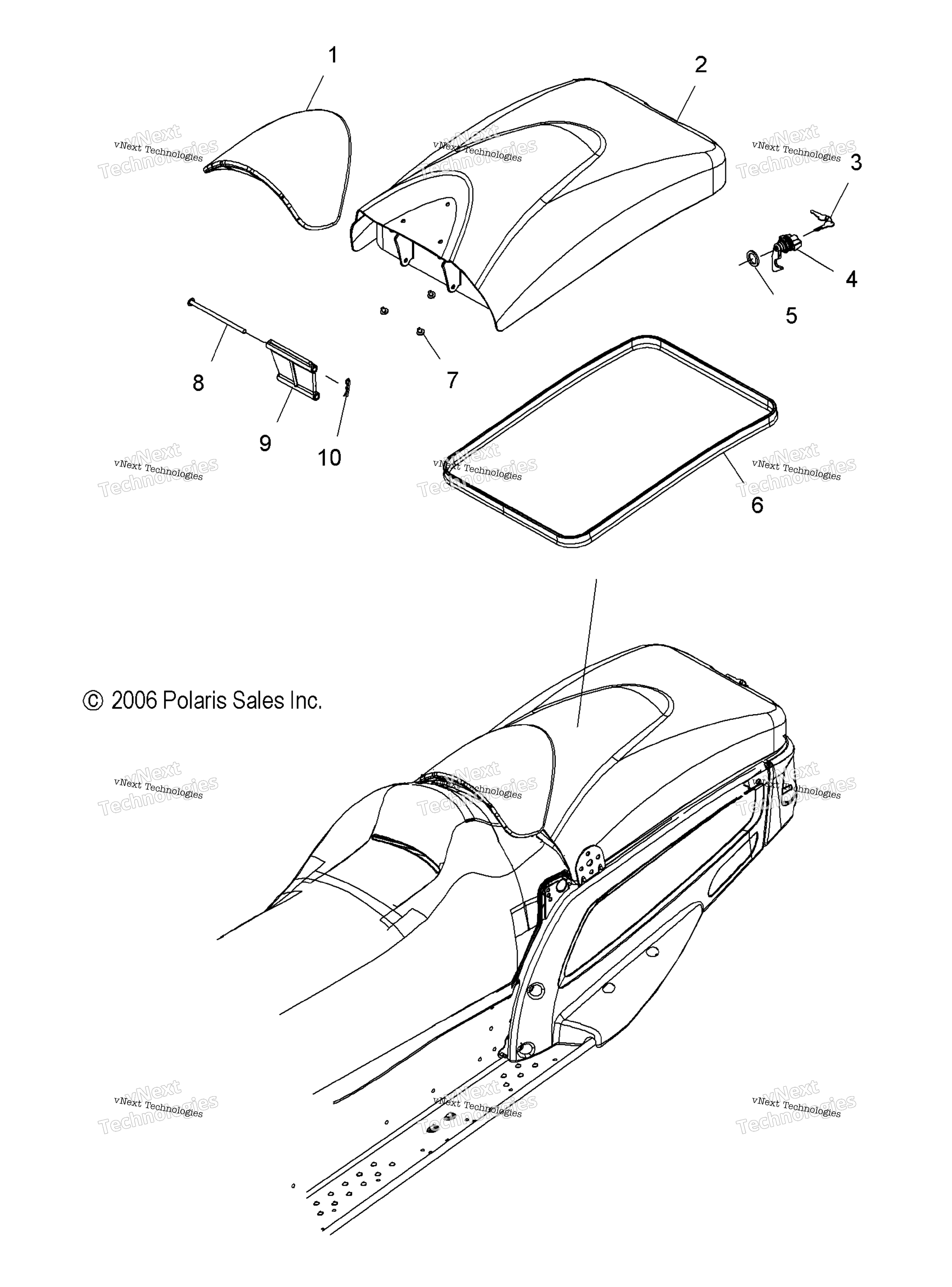 Body, Trunk Cover, задний