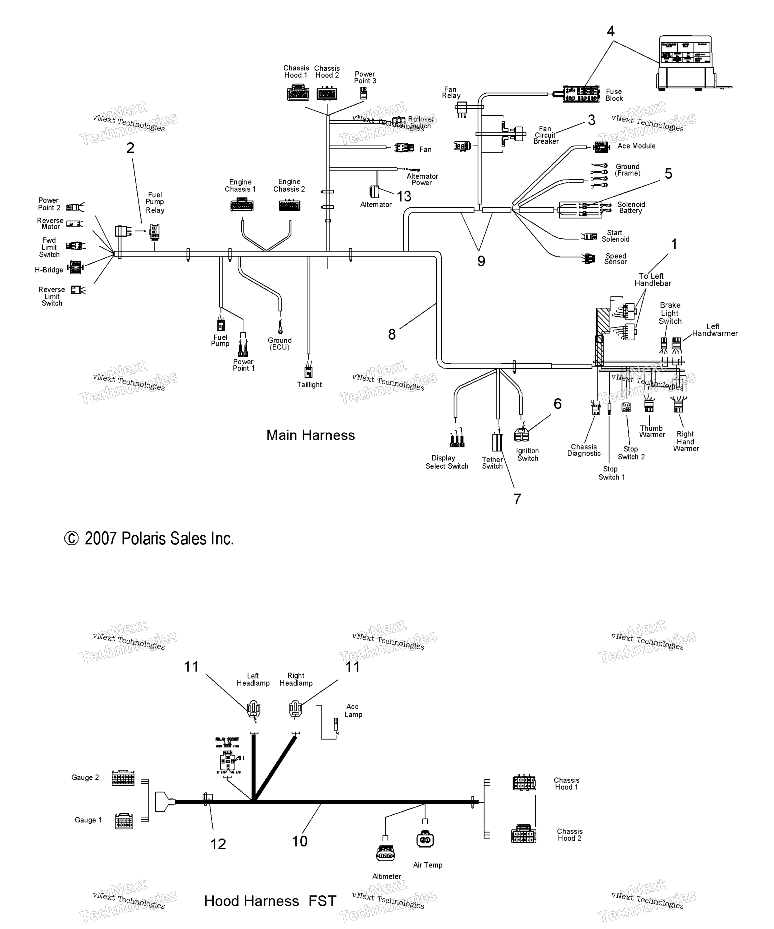 Electrical, провод Harness, Main