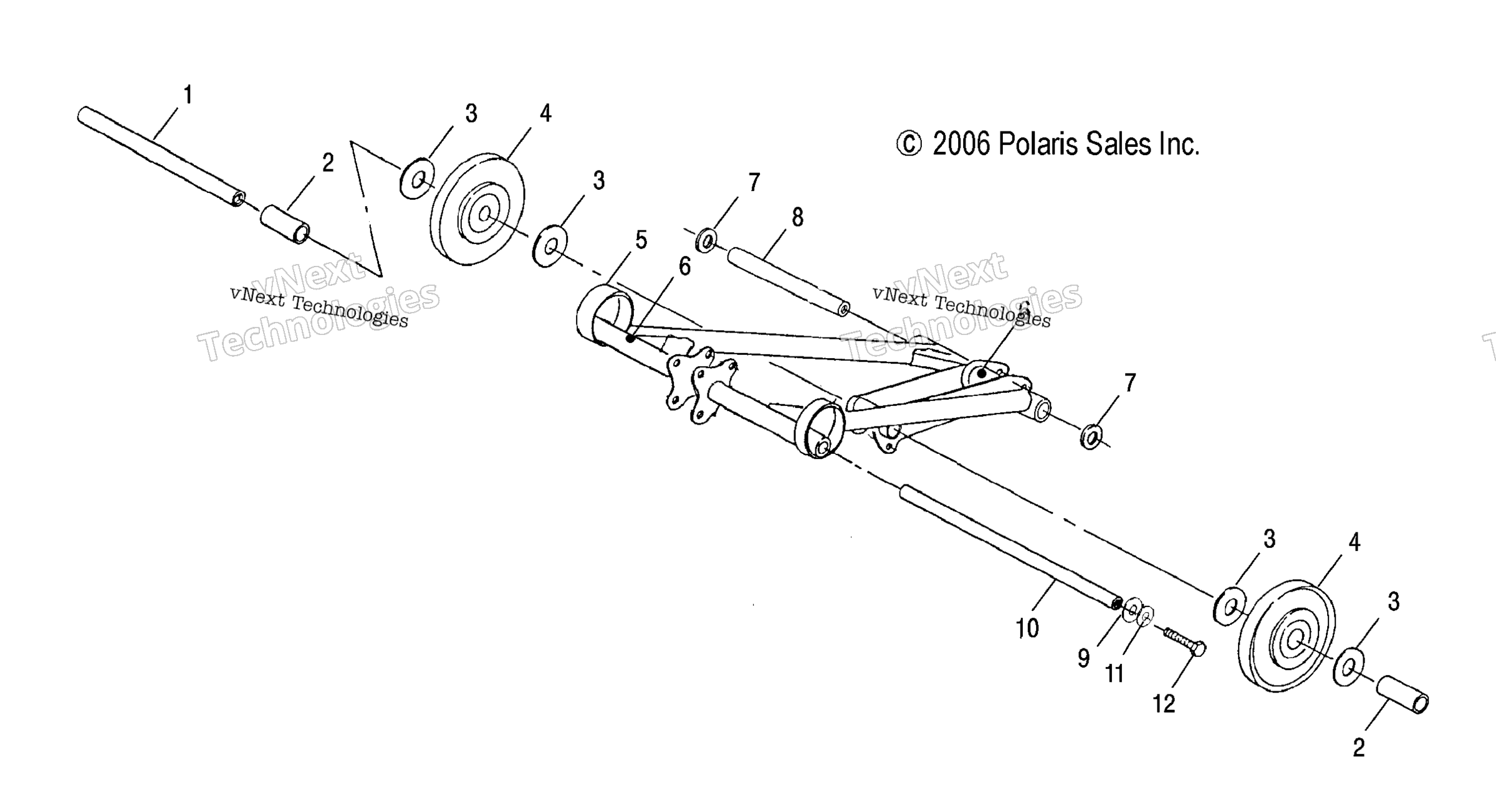 Suspension, Torque Arm, передний