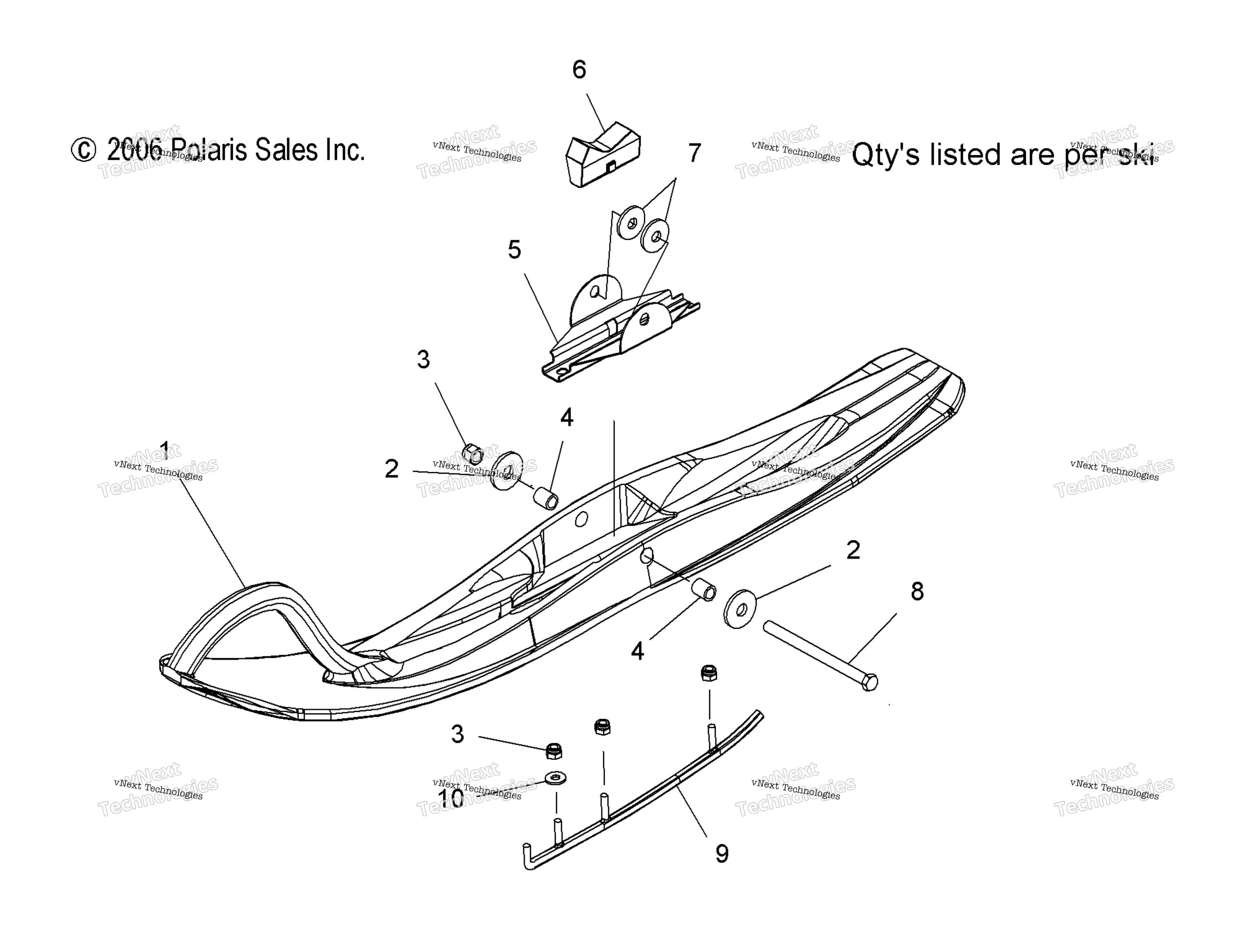 Steering, Ski узел