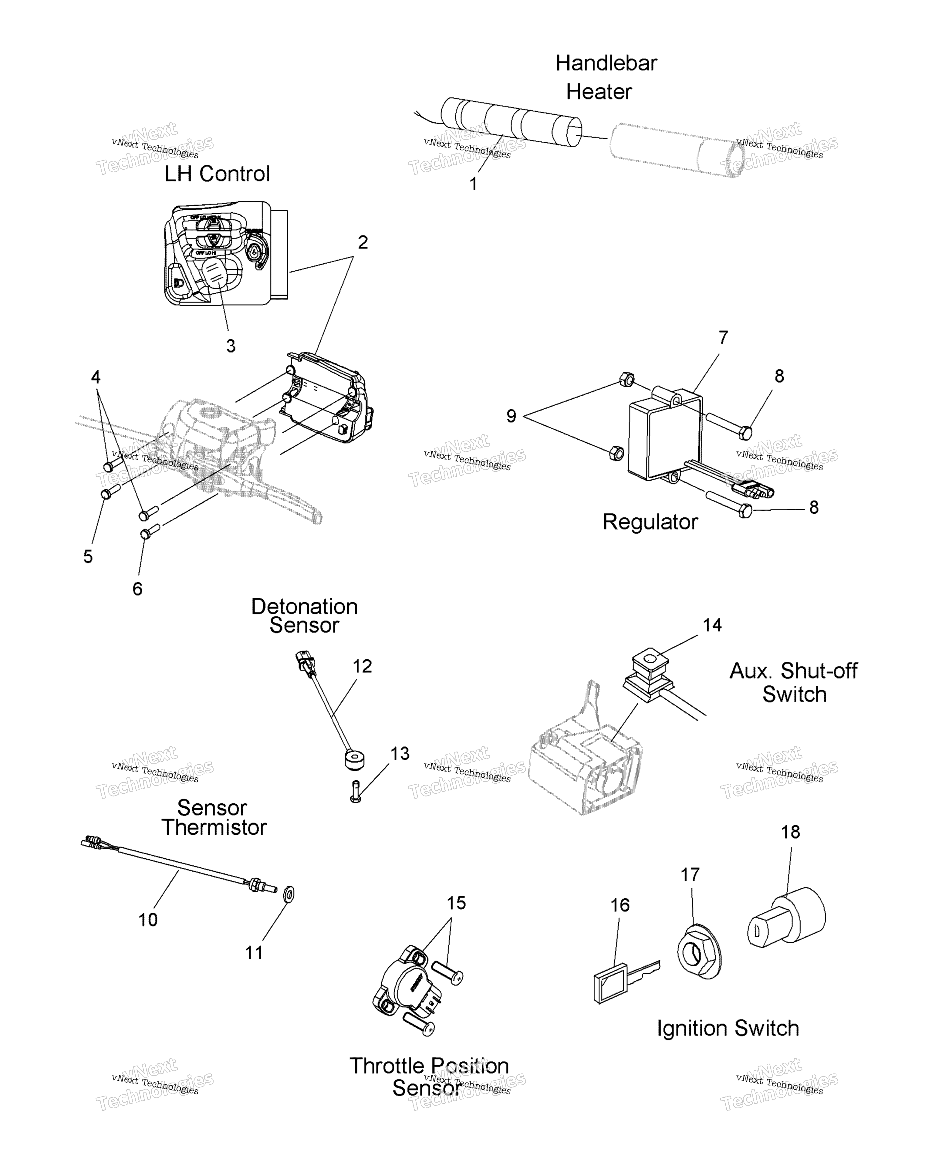 электрооборудование Switches, Sensors & Components