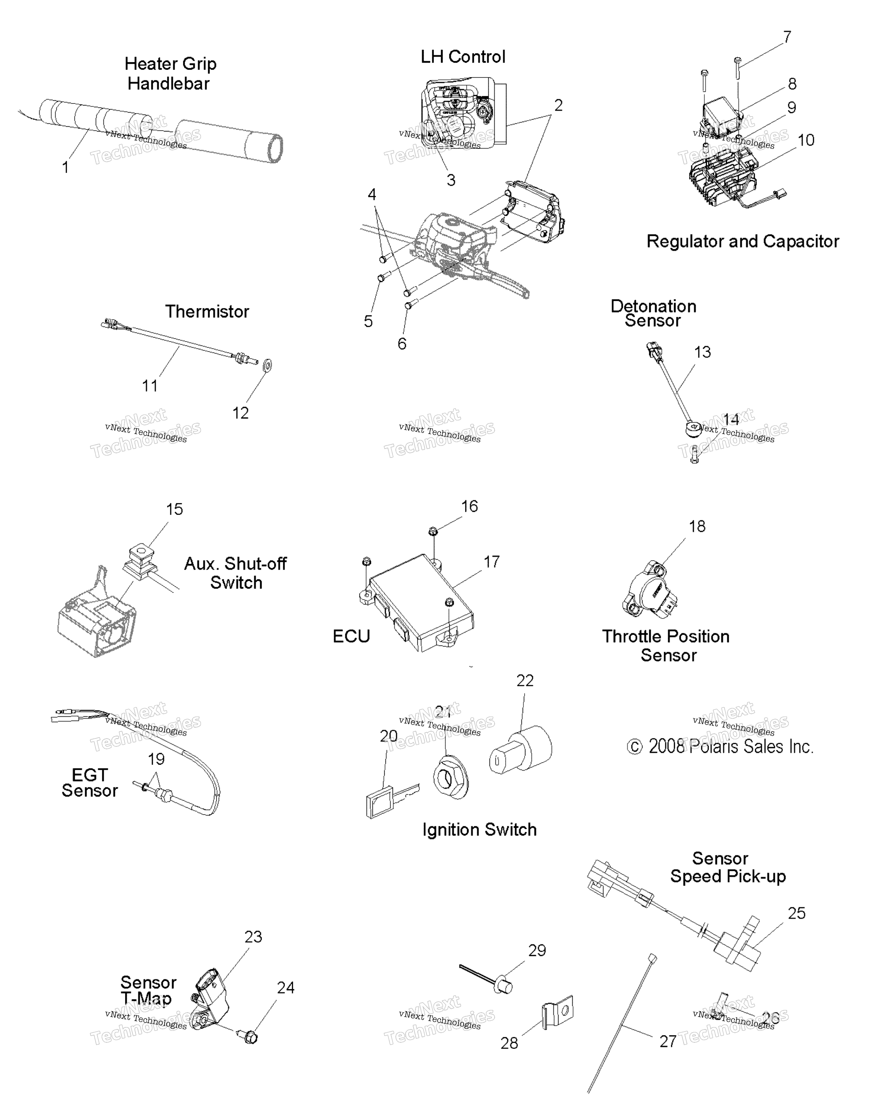 электрооборудование Switches, Sensors & Components