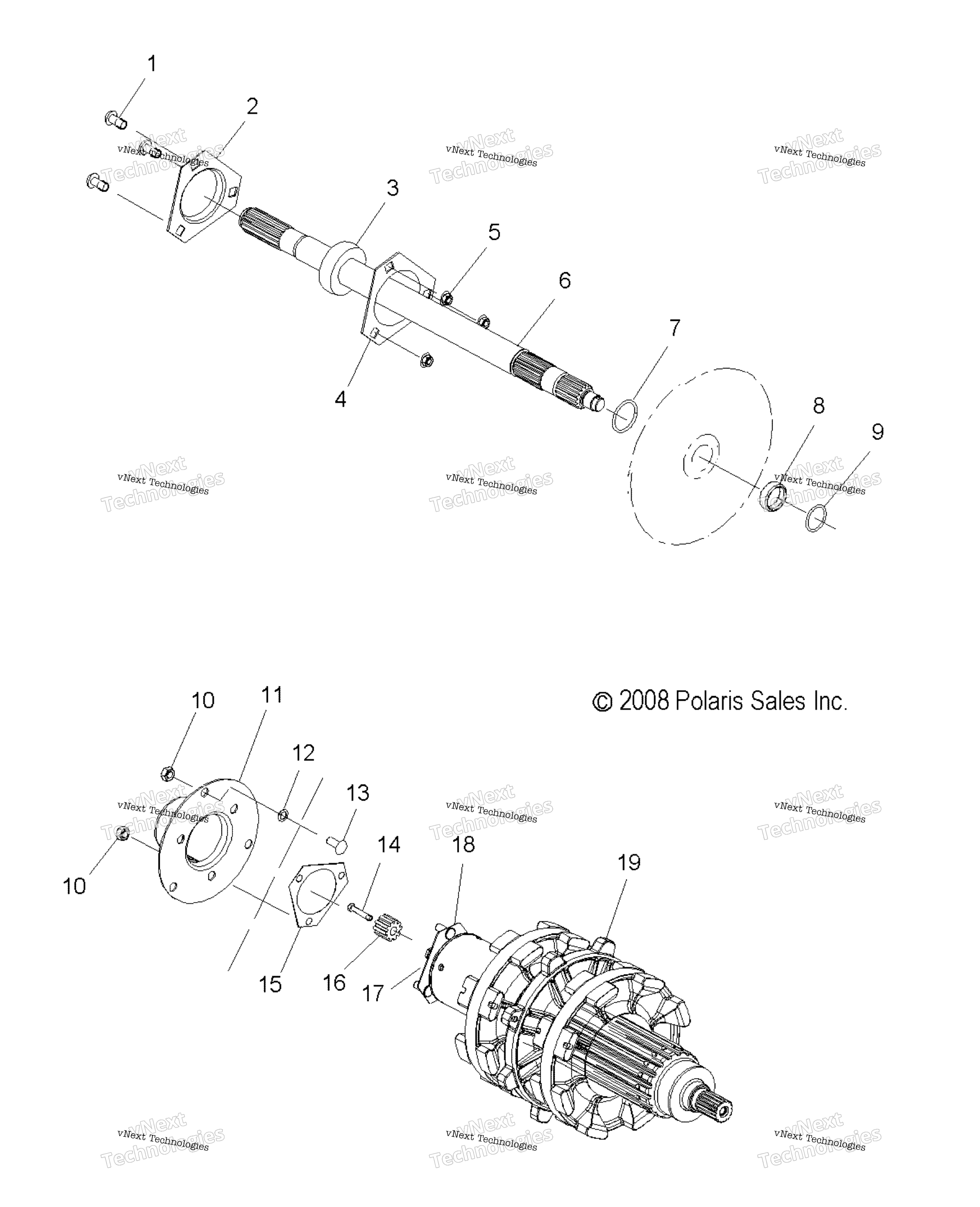 Привод Train, Jackshaft & Driveshaft