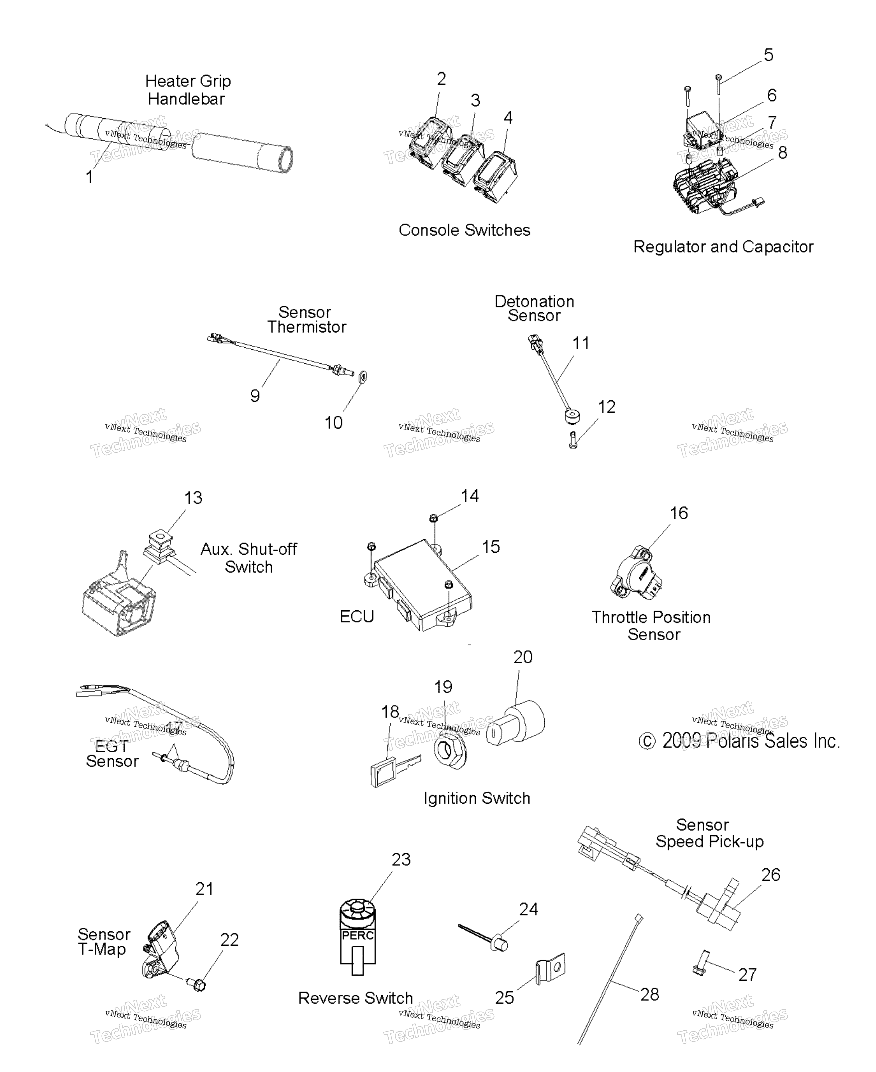 электрооборудование Switches, Sensors & Components
