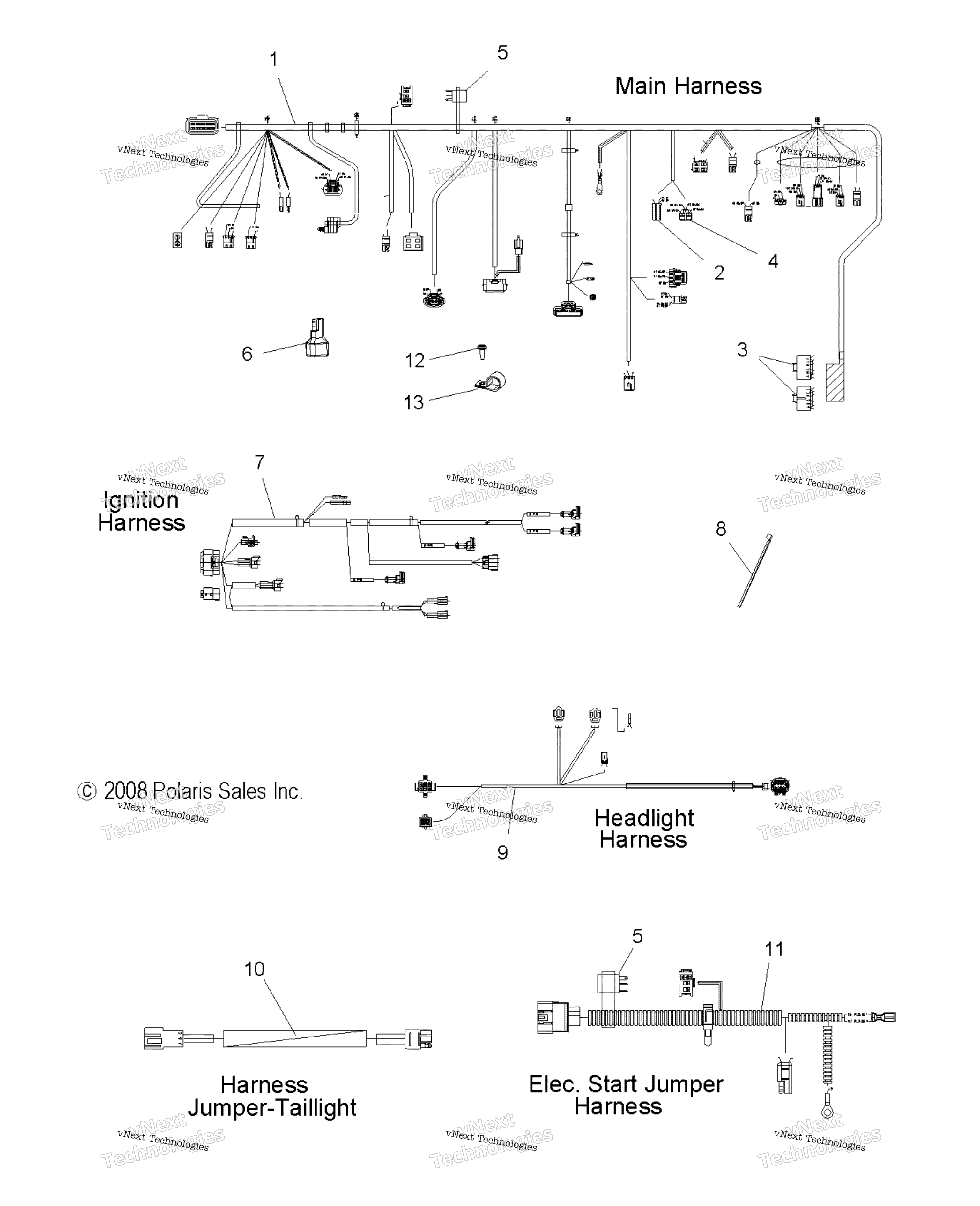 электрооборудование Wiring Harnesses