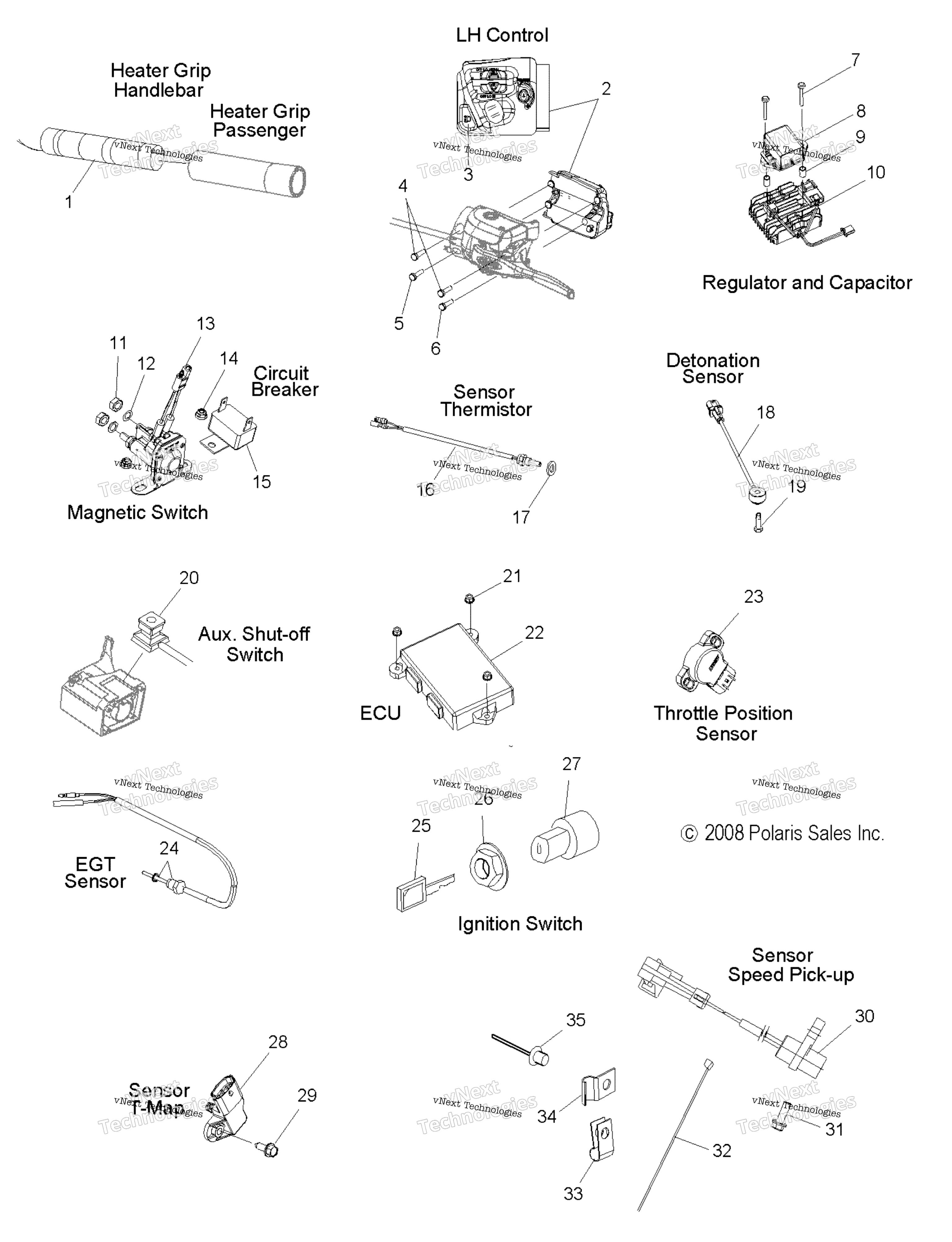 электрооборудование Switches, Sensors & Components