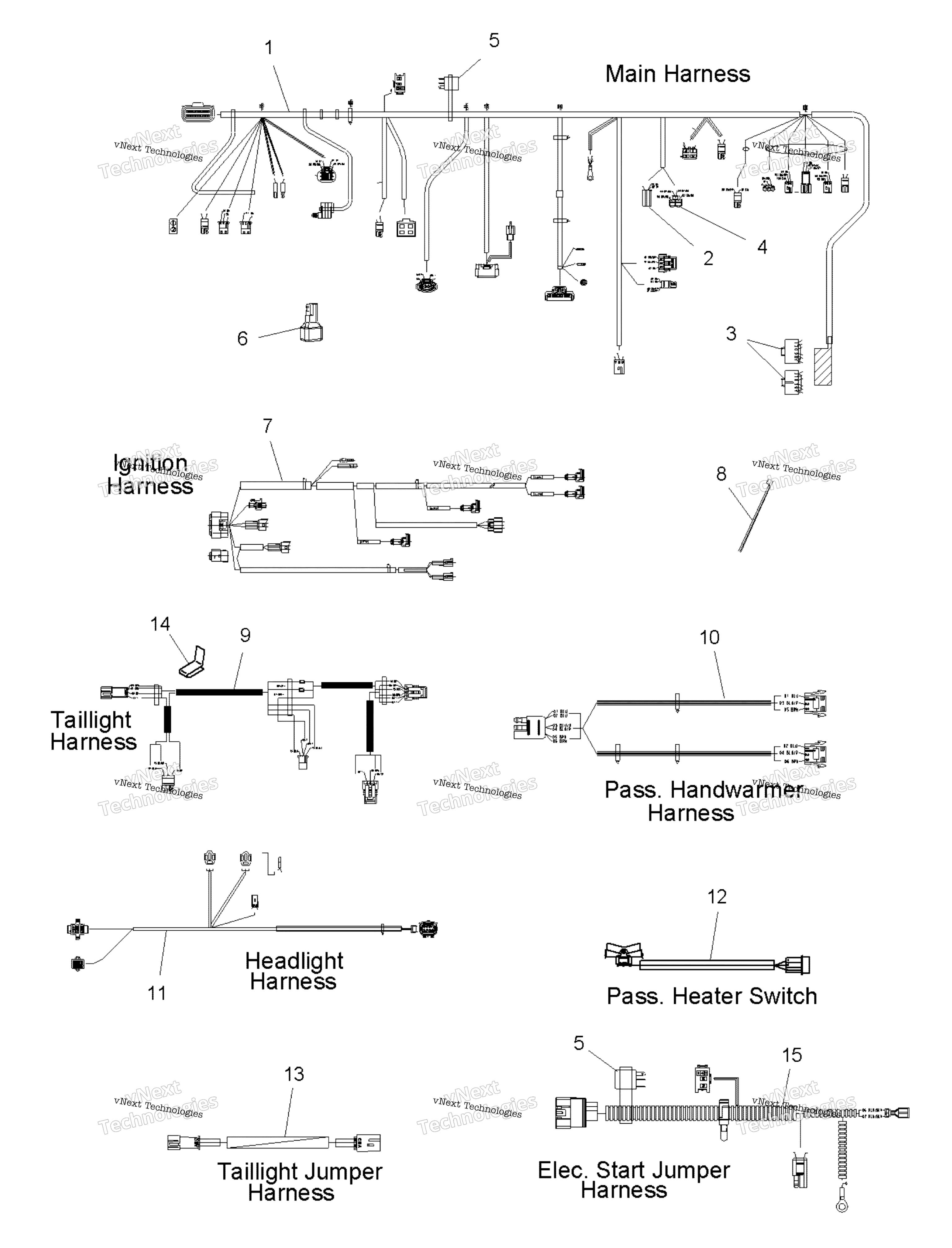 электрооборудование Wiring Harnesses