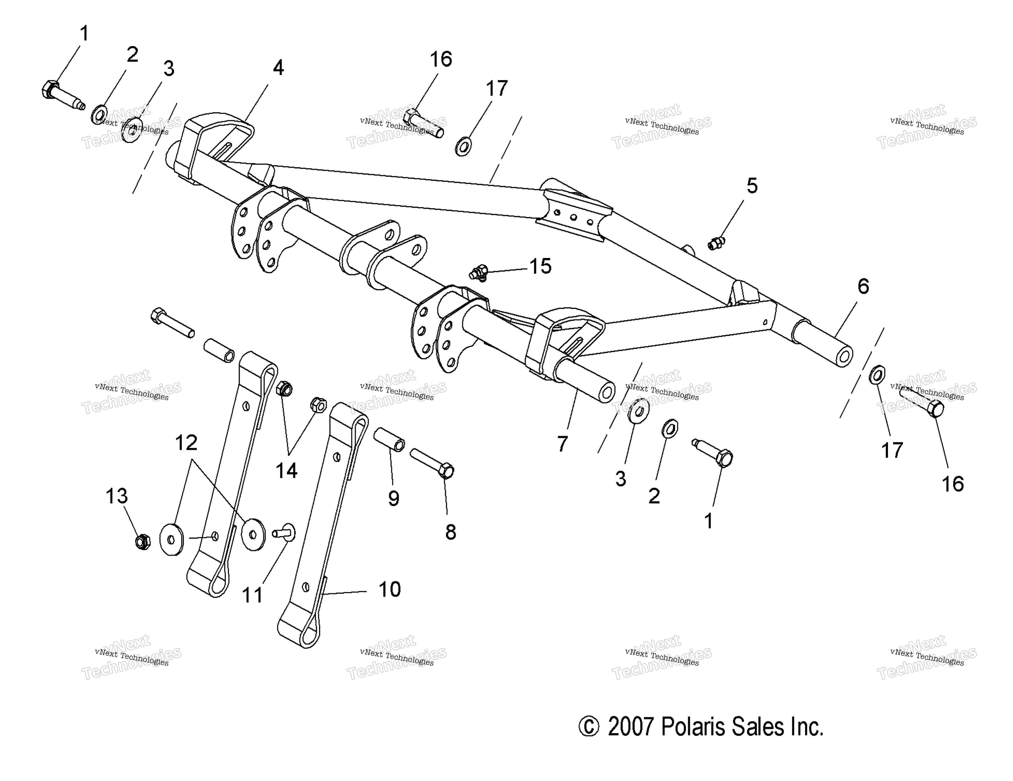 Suspension, Torque Arm, передний
