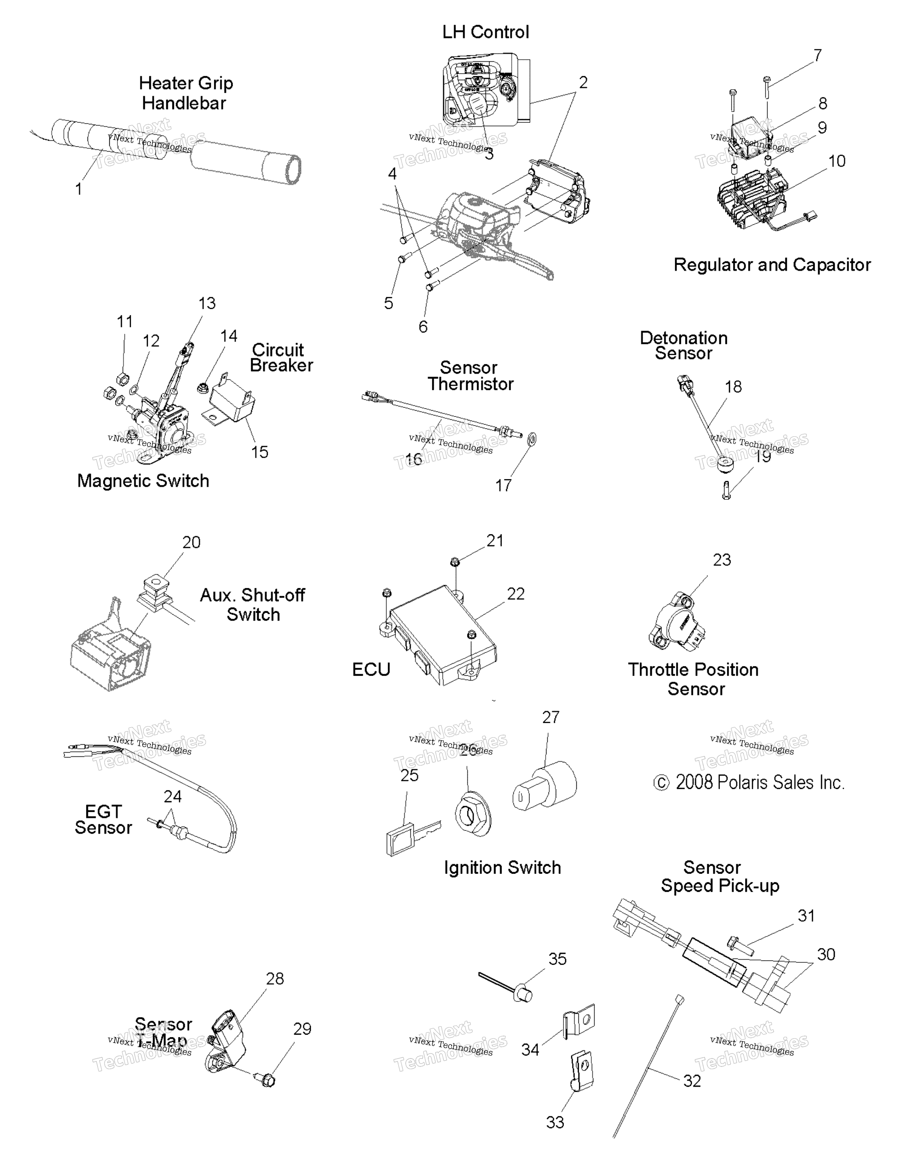 электрооборудование Switches, Sensors & Components