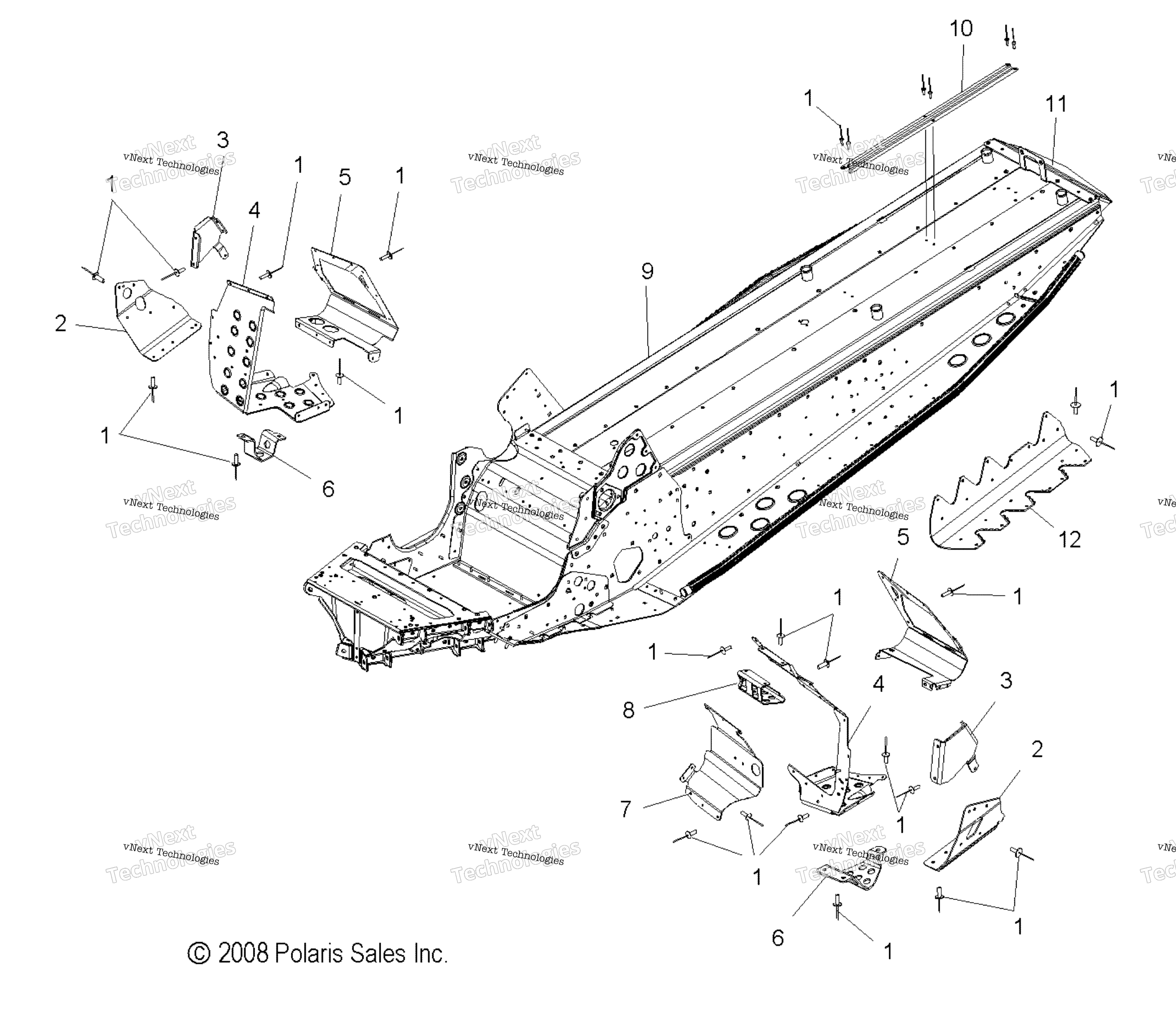 Chassis, узел & Footrests