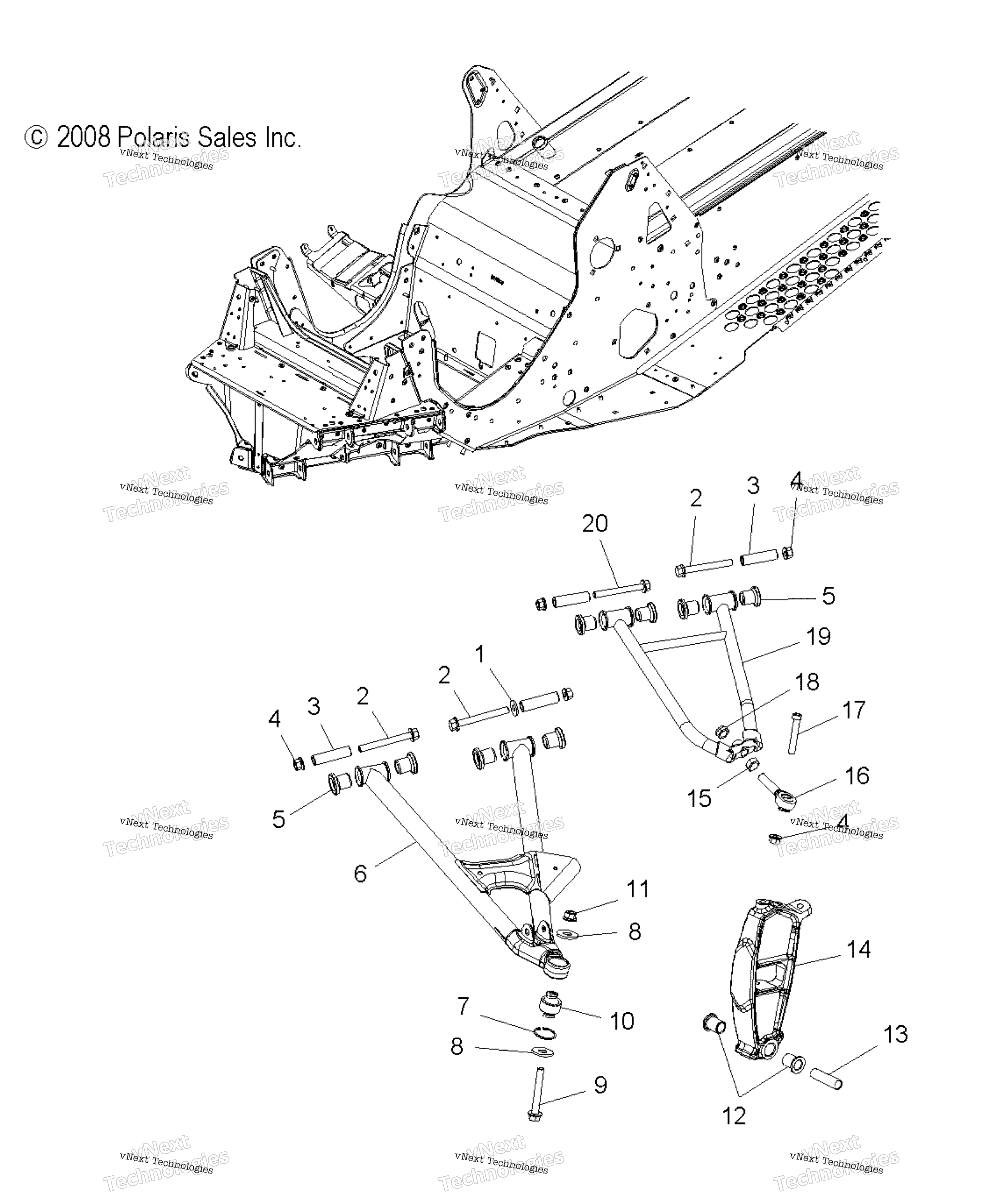 Подвеска, передняя S10pk6hsa/Hsl/Hea/Pm6hsa/Hsl