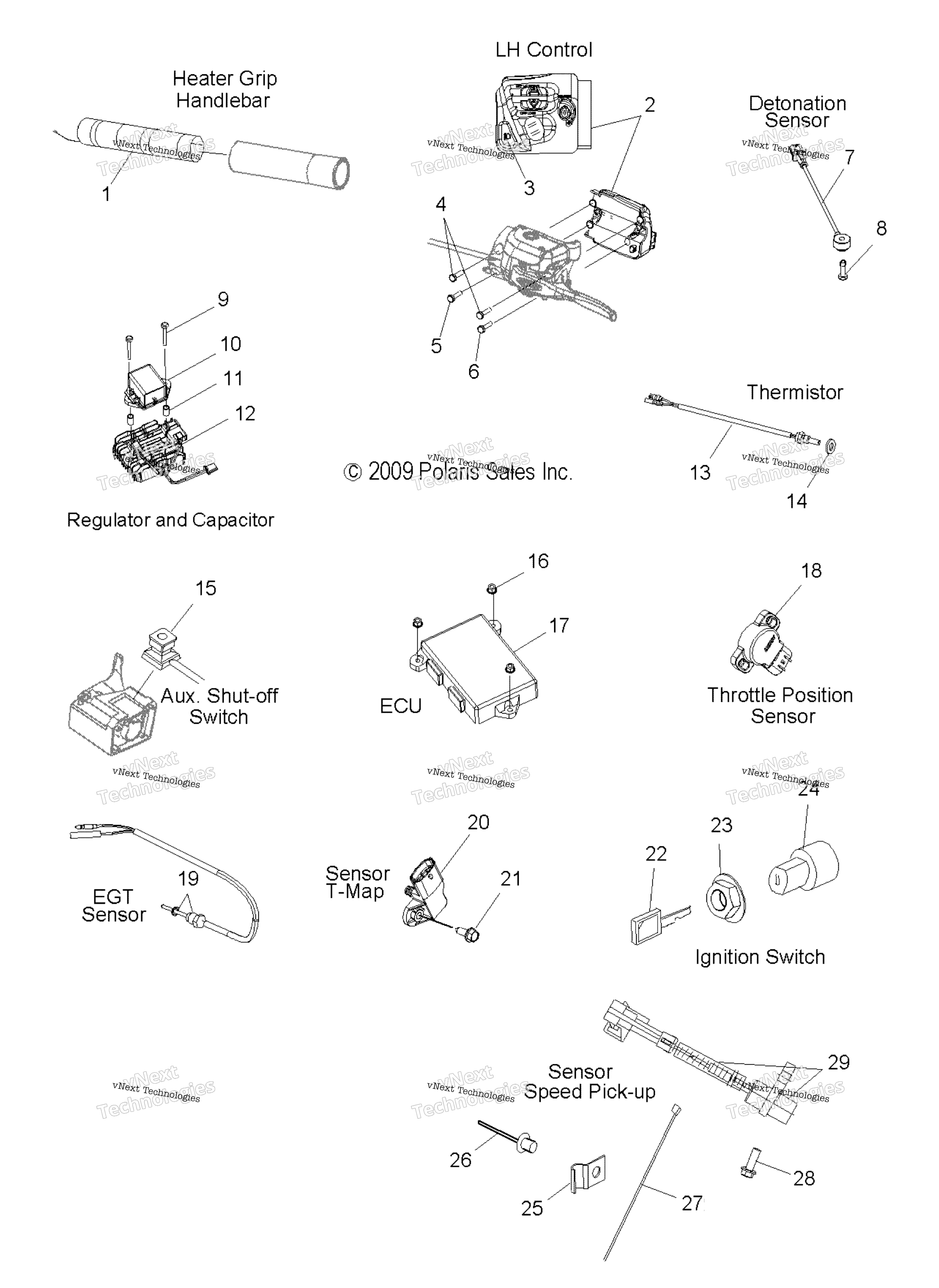 электрооборудование Switches, Sensors & Components