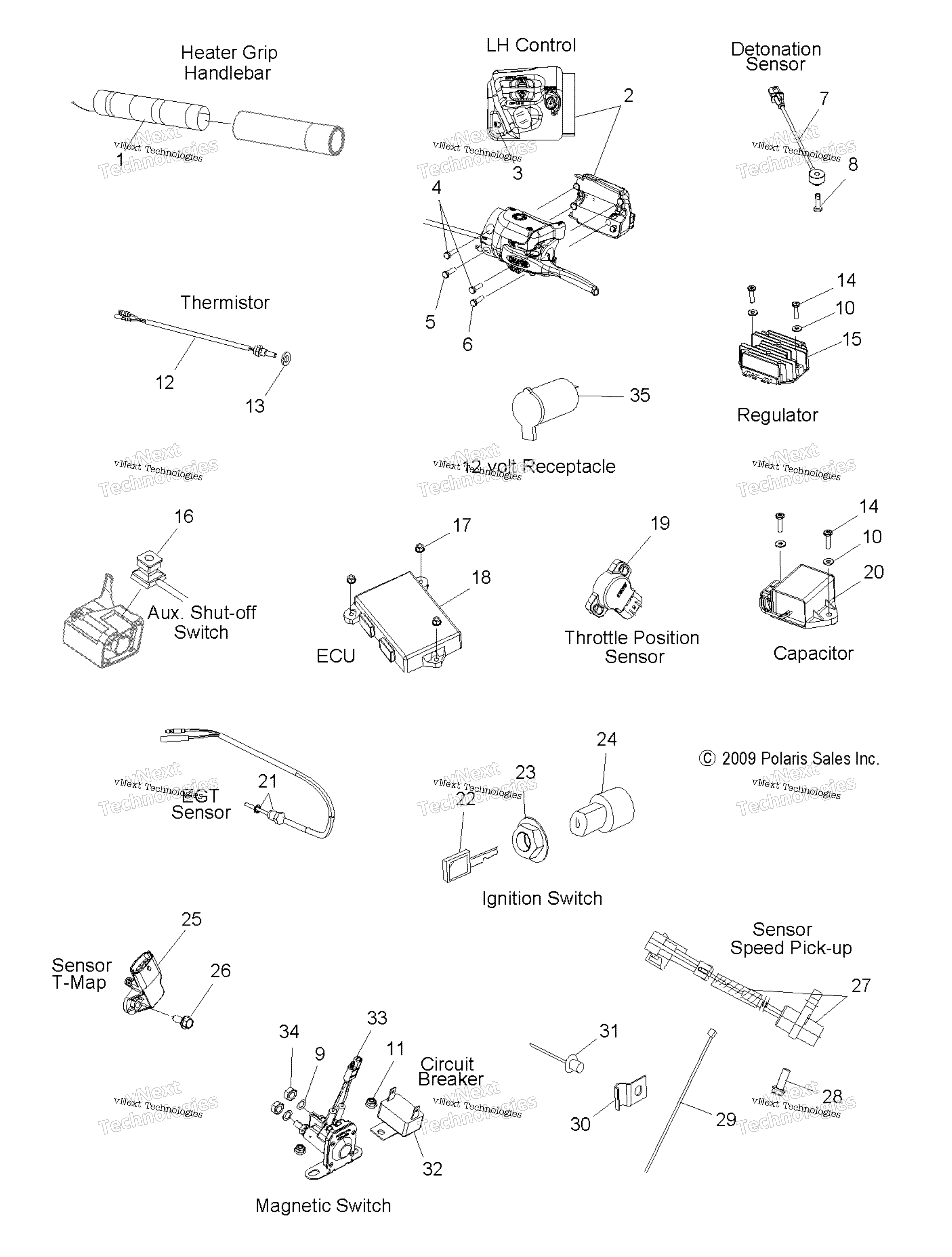 Electrical, Switches, Sensors & Components All опции