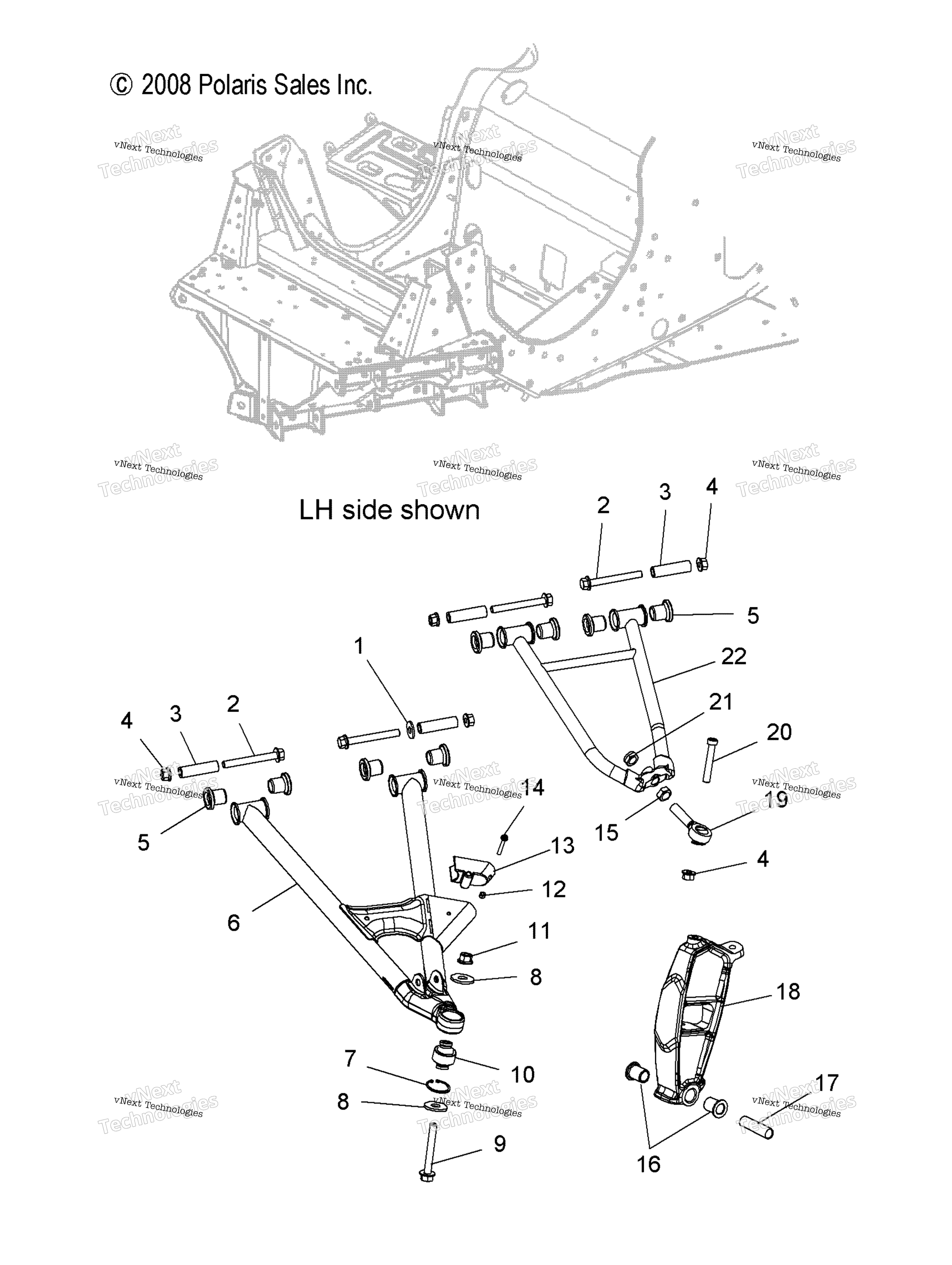 Suspension, Front, управление Arms & Spindle All Options