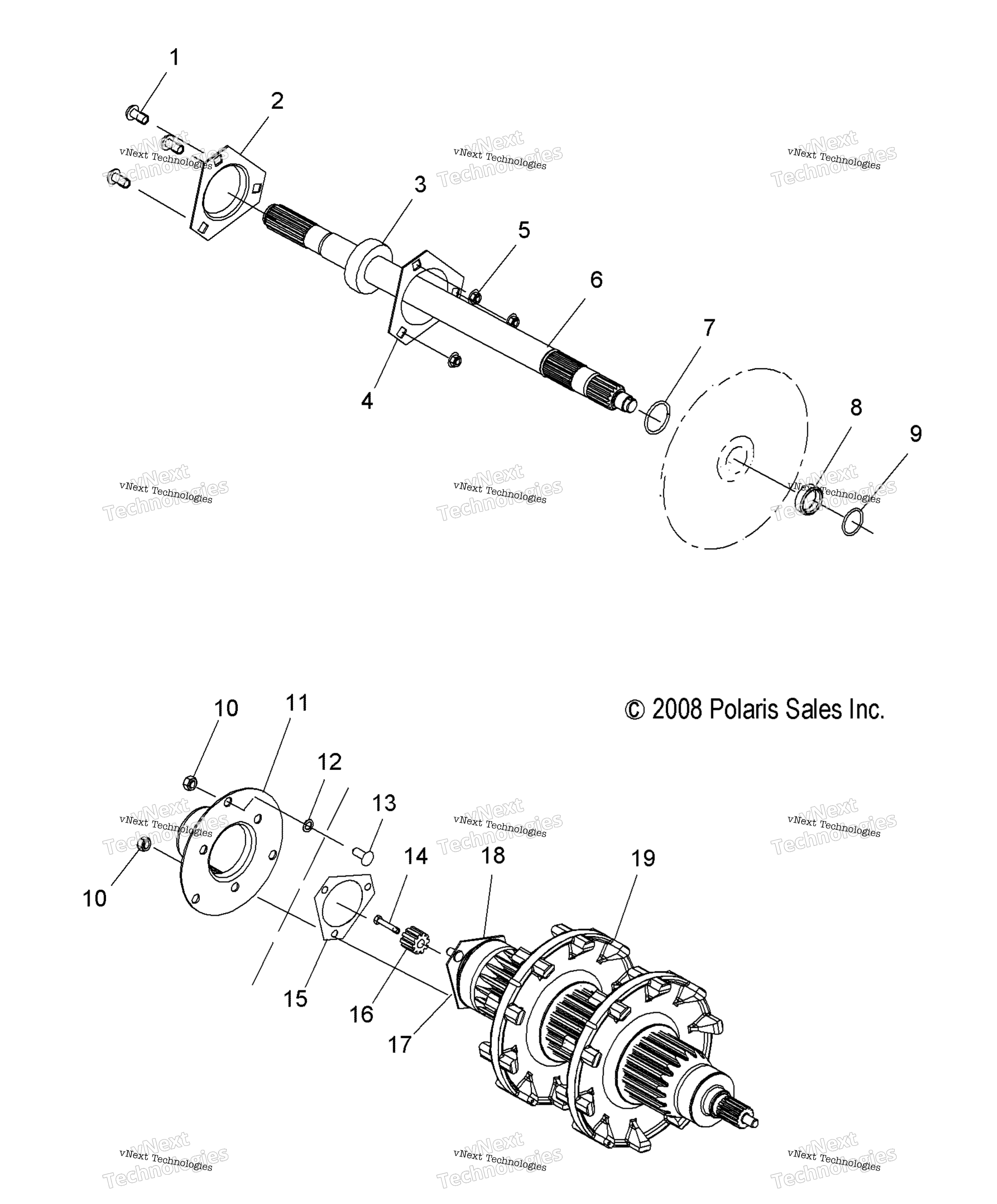 Привод Train, Jackshaft & Driveshaft