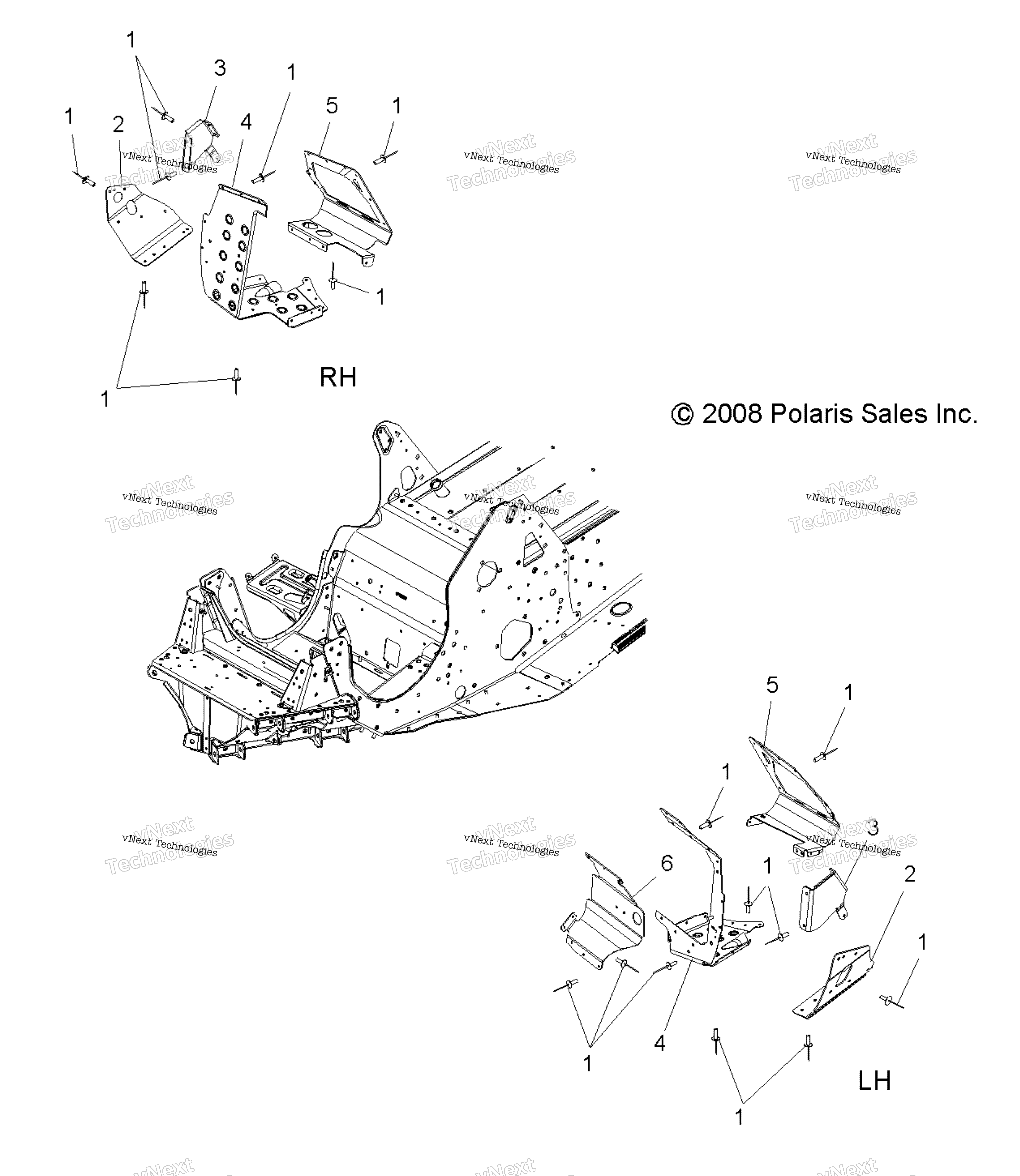 Chassis, Footrests All опции