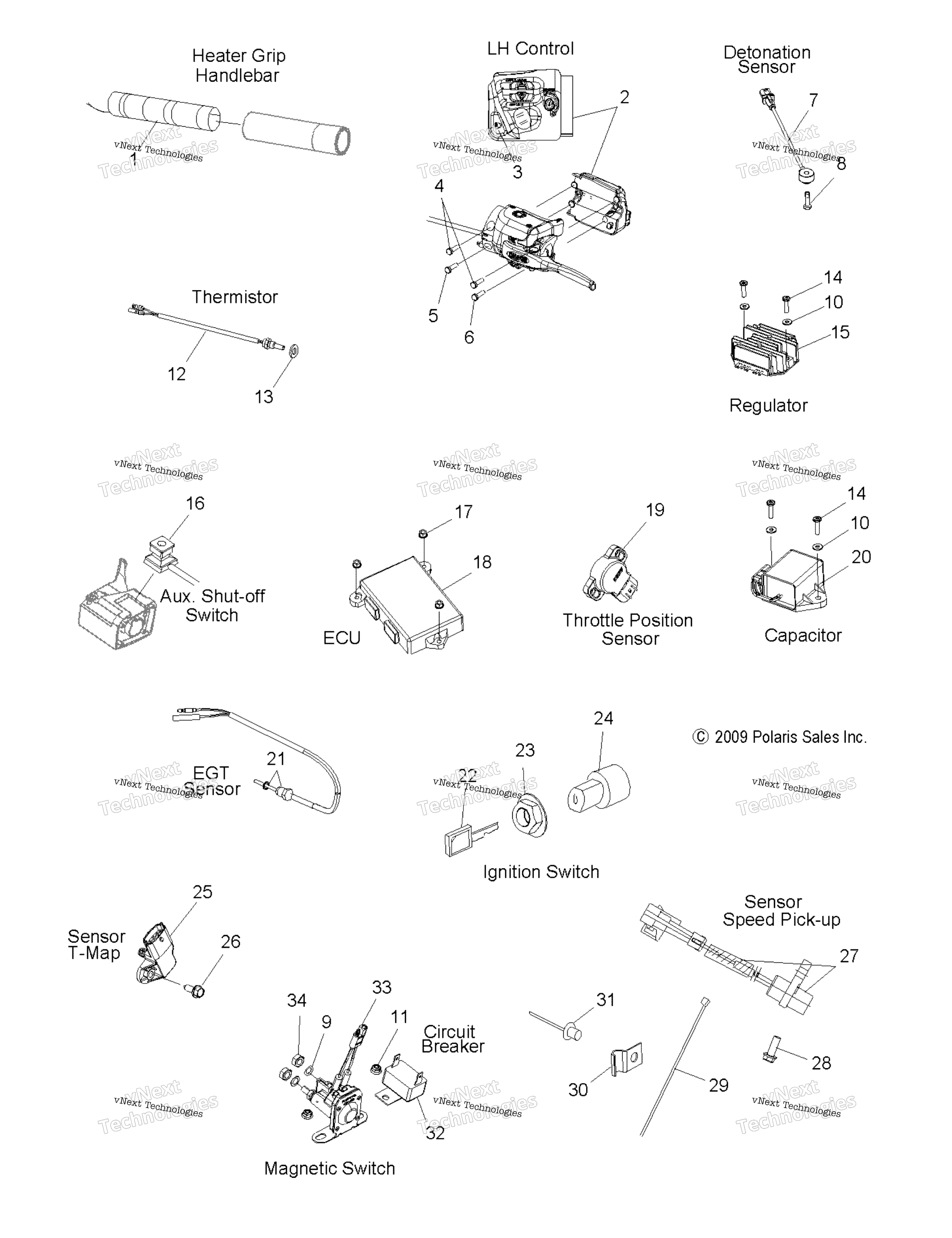 Electrical, Switches, Sensors & Components All опции
