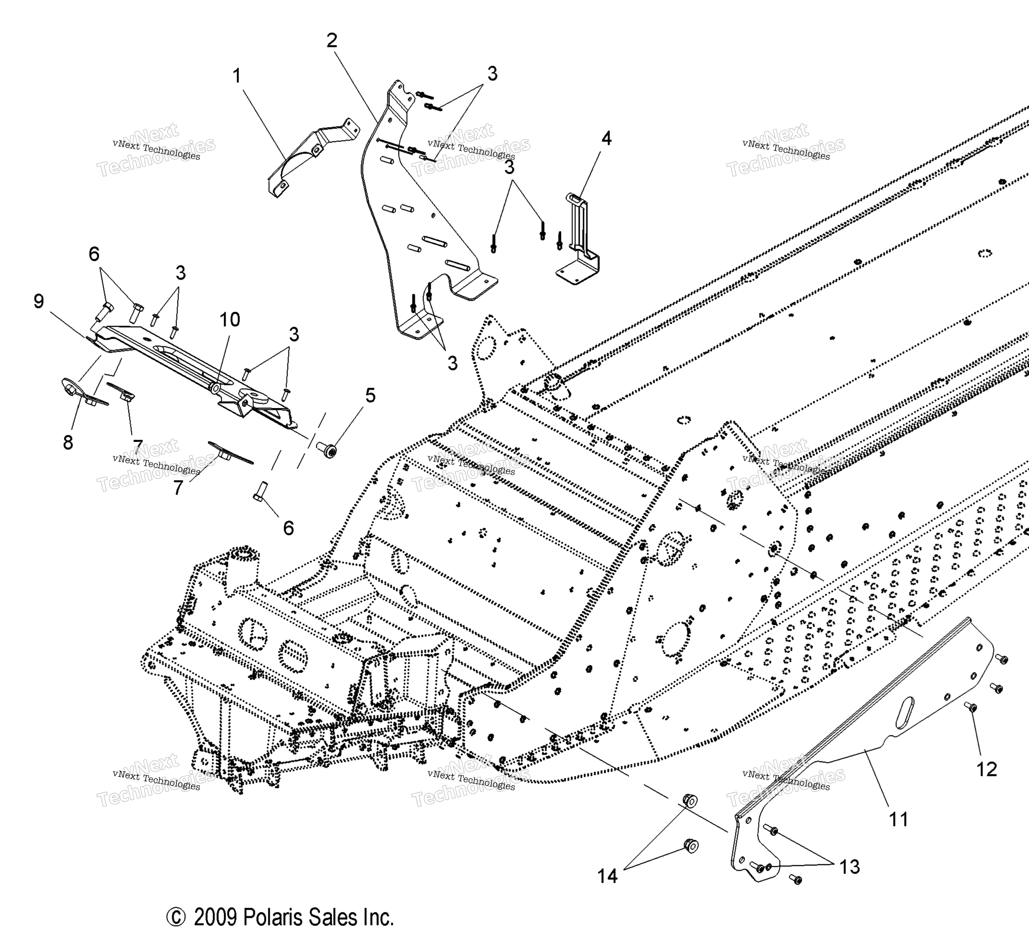 Chassis, передний Brackets & Plates