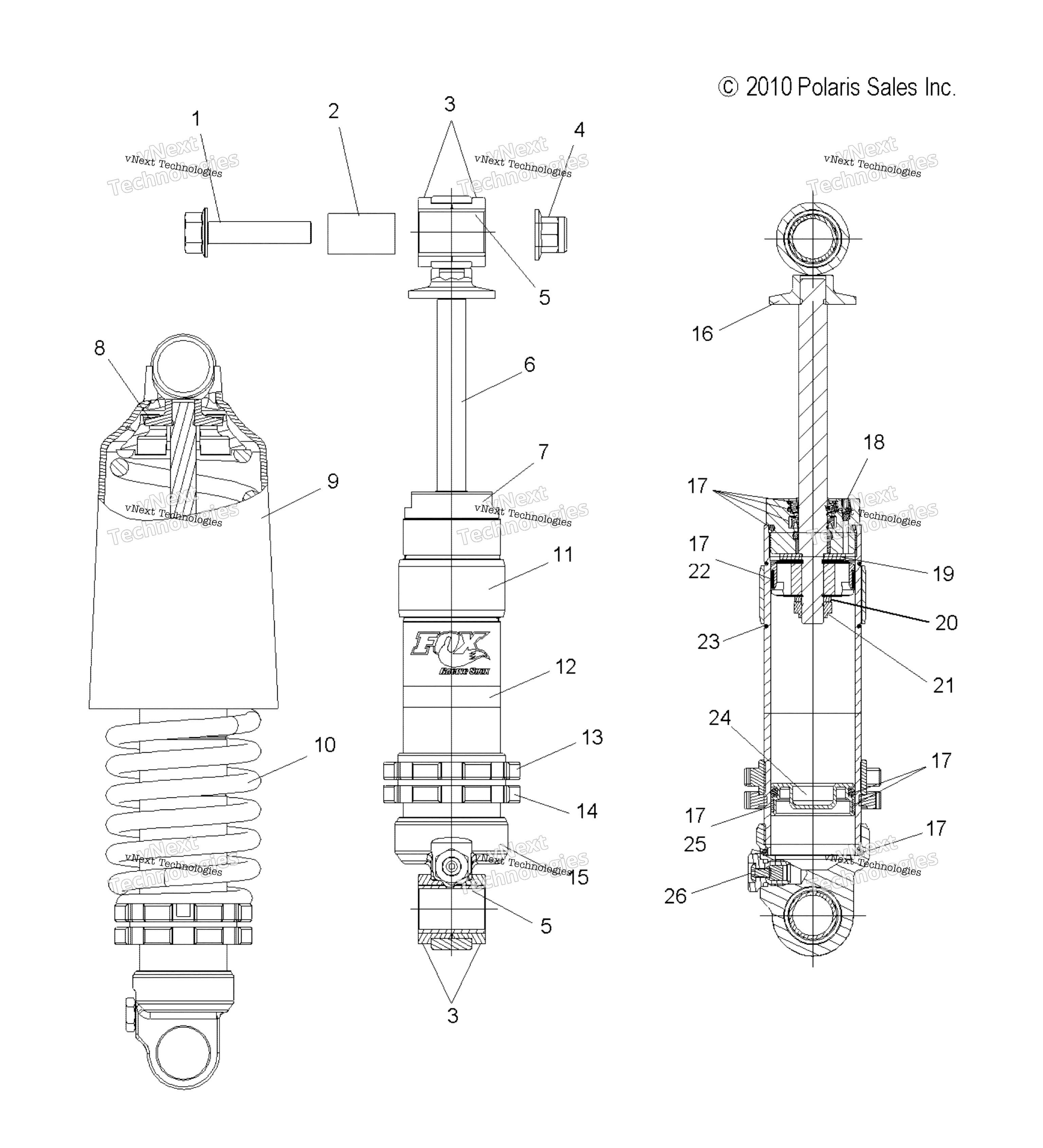 Suspension, Shock, передний All Options