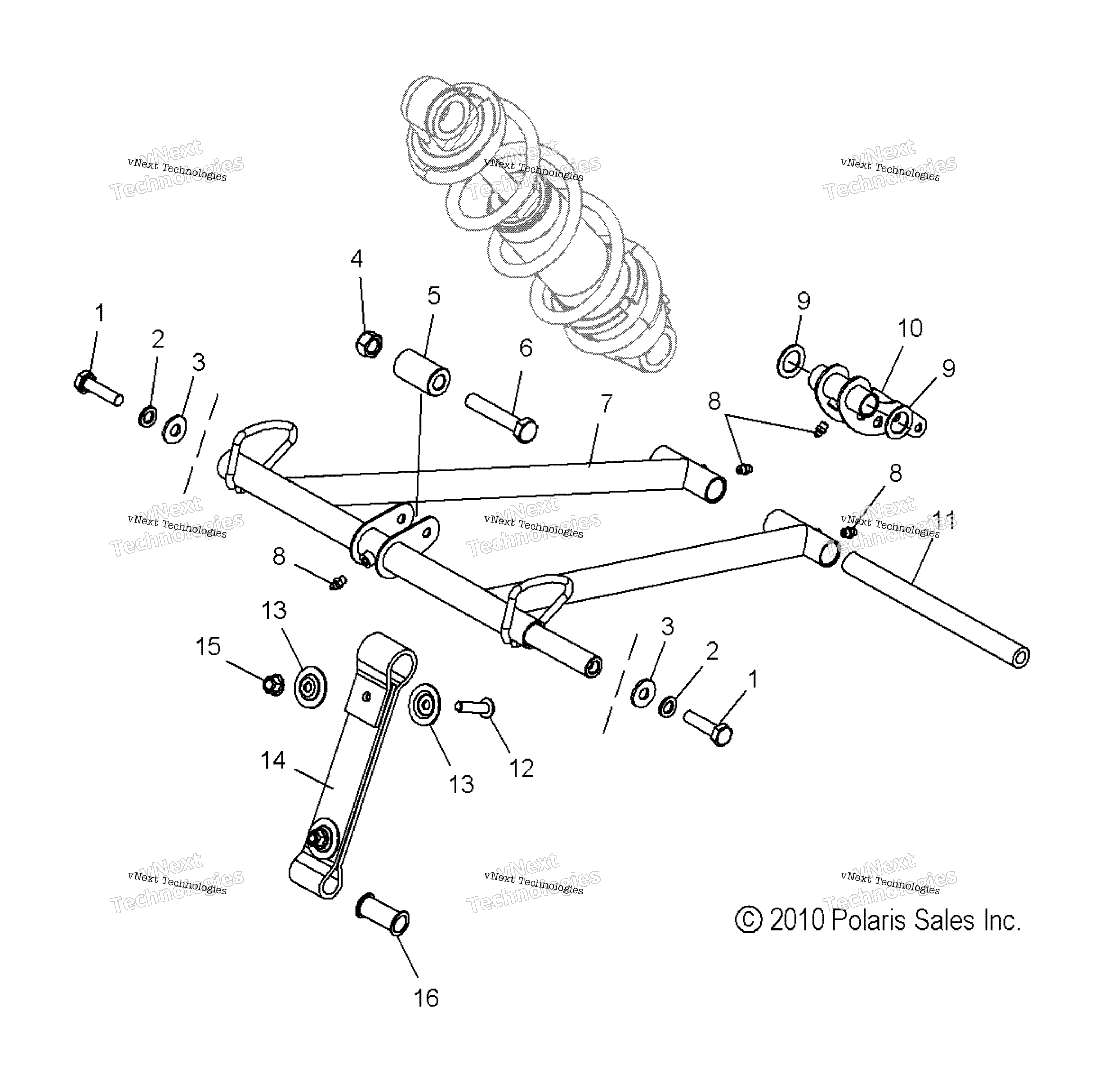 Suspension, Torque Arm, передний All Options