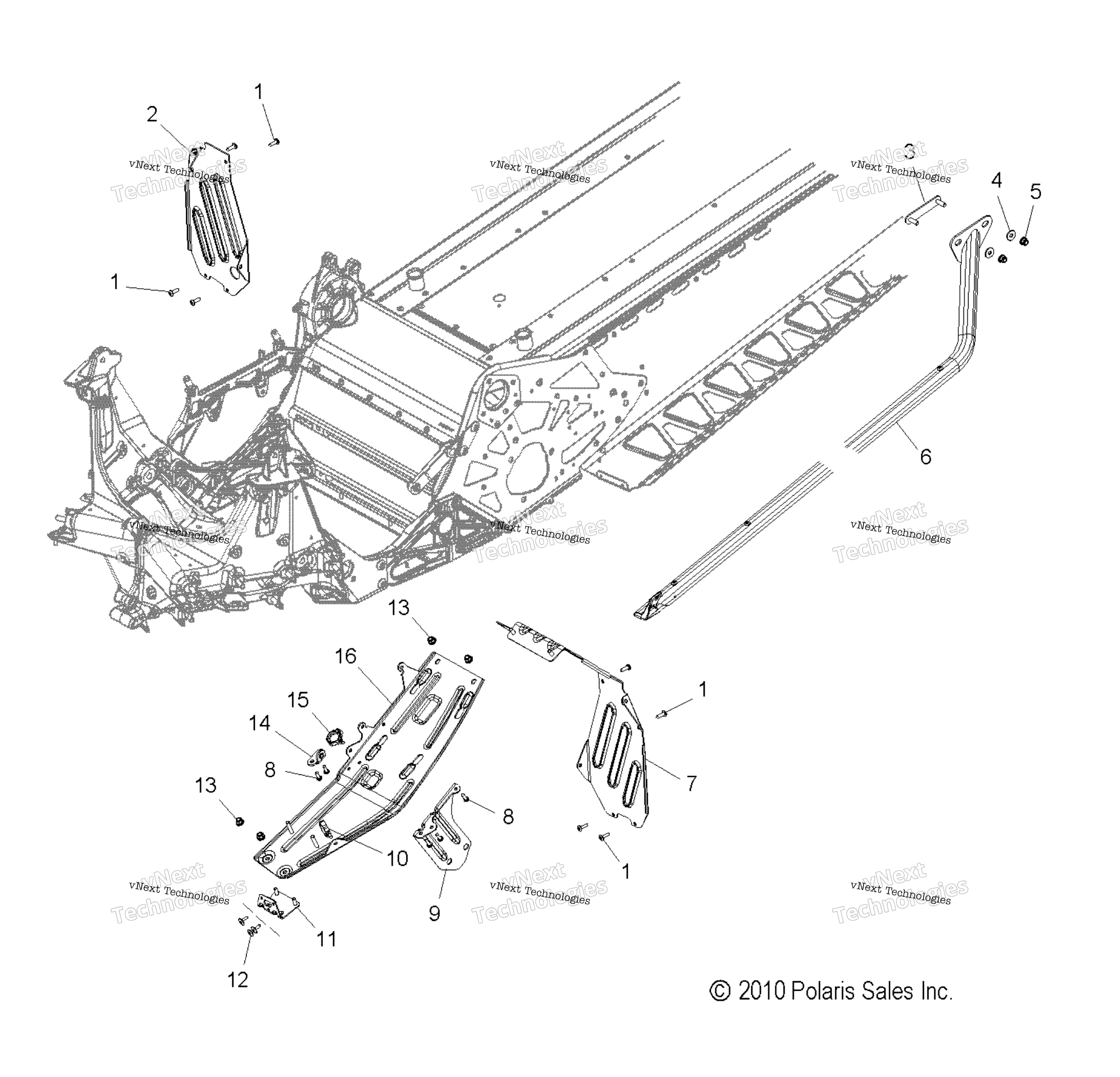 Chassis, сцепление защита & Footrests