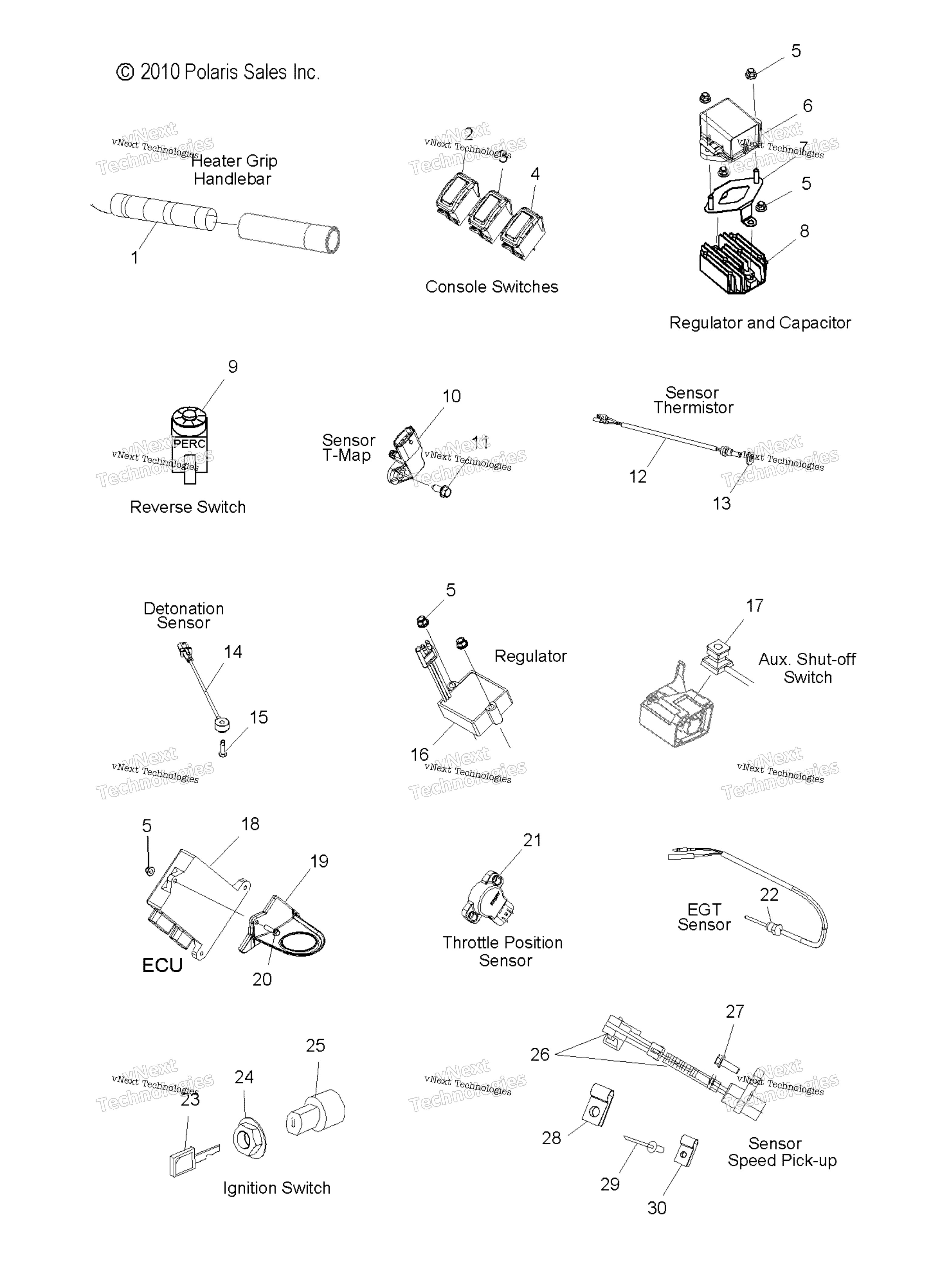электрооборудование Switches, Sensors & Components
