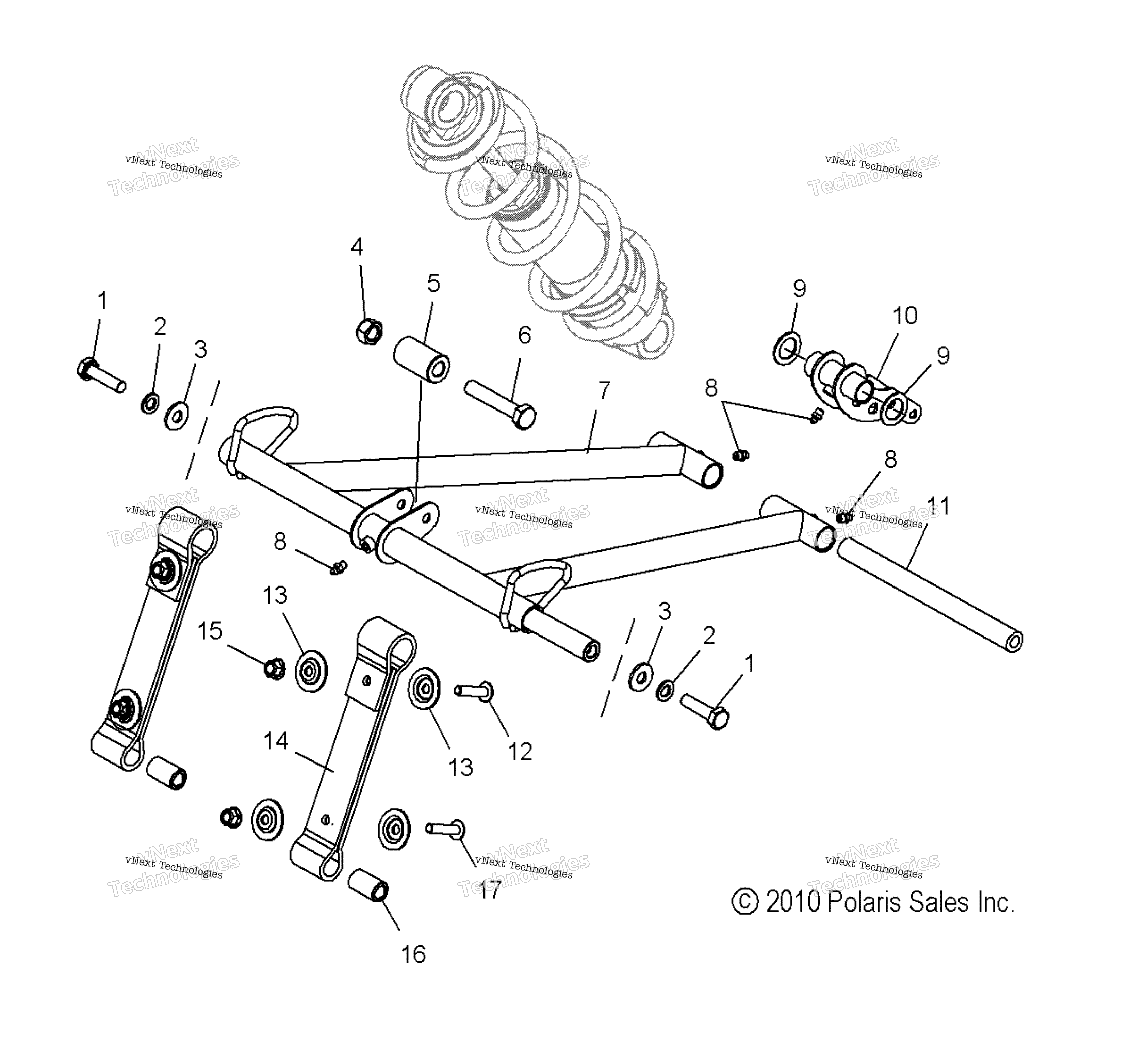 Suspension, Torque Arm, передний