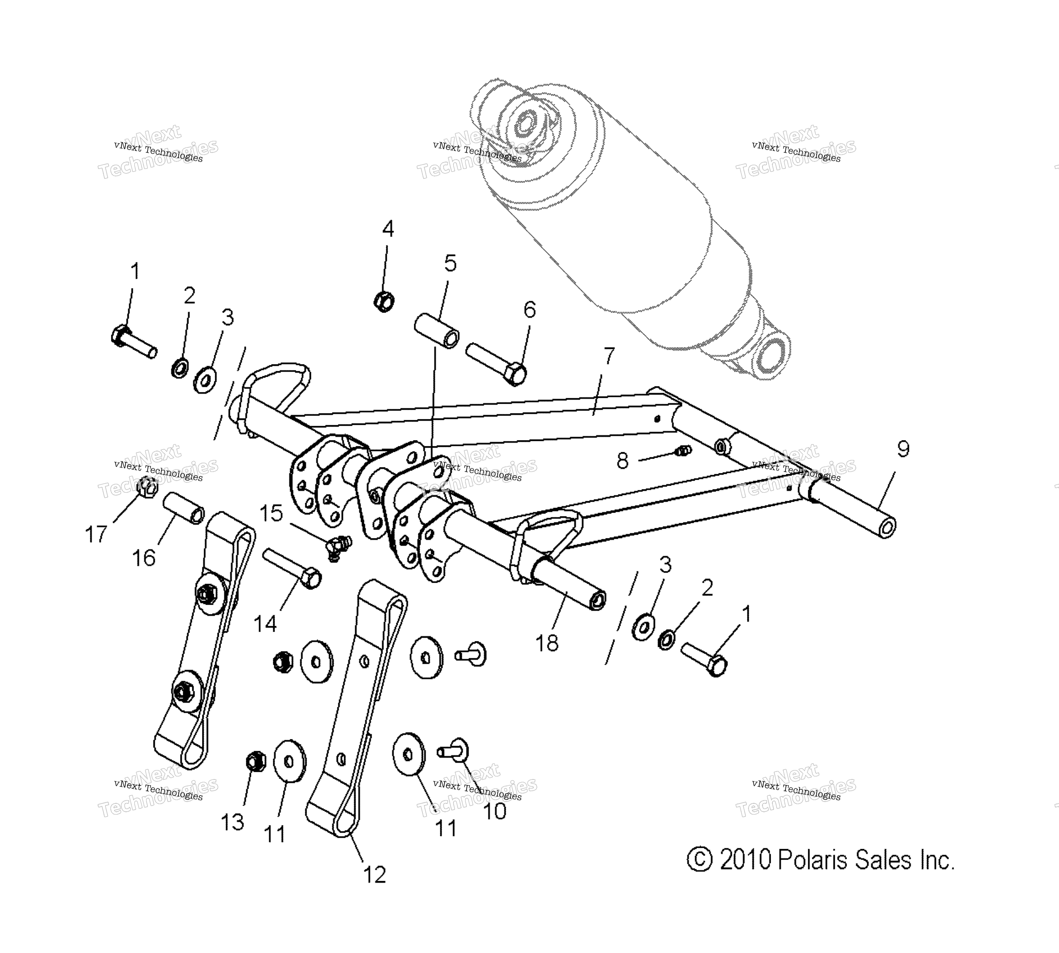 Suspension, Torque Arm, передний