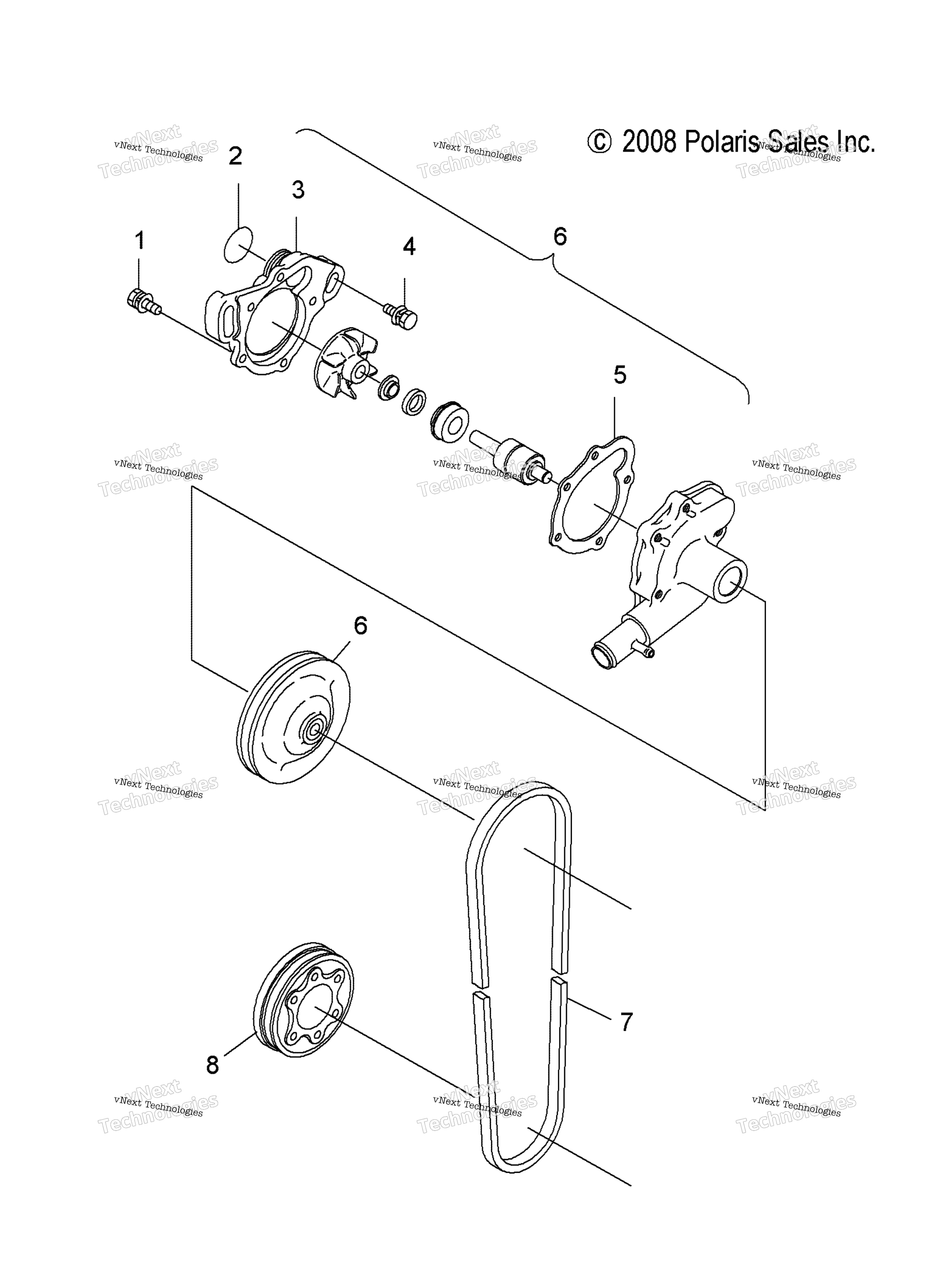 Engine, Water насос