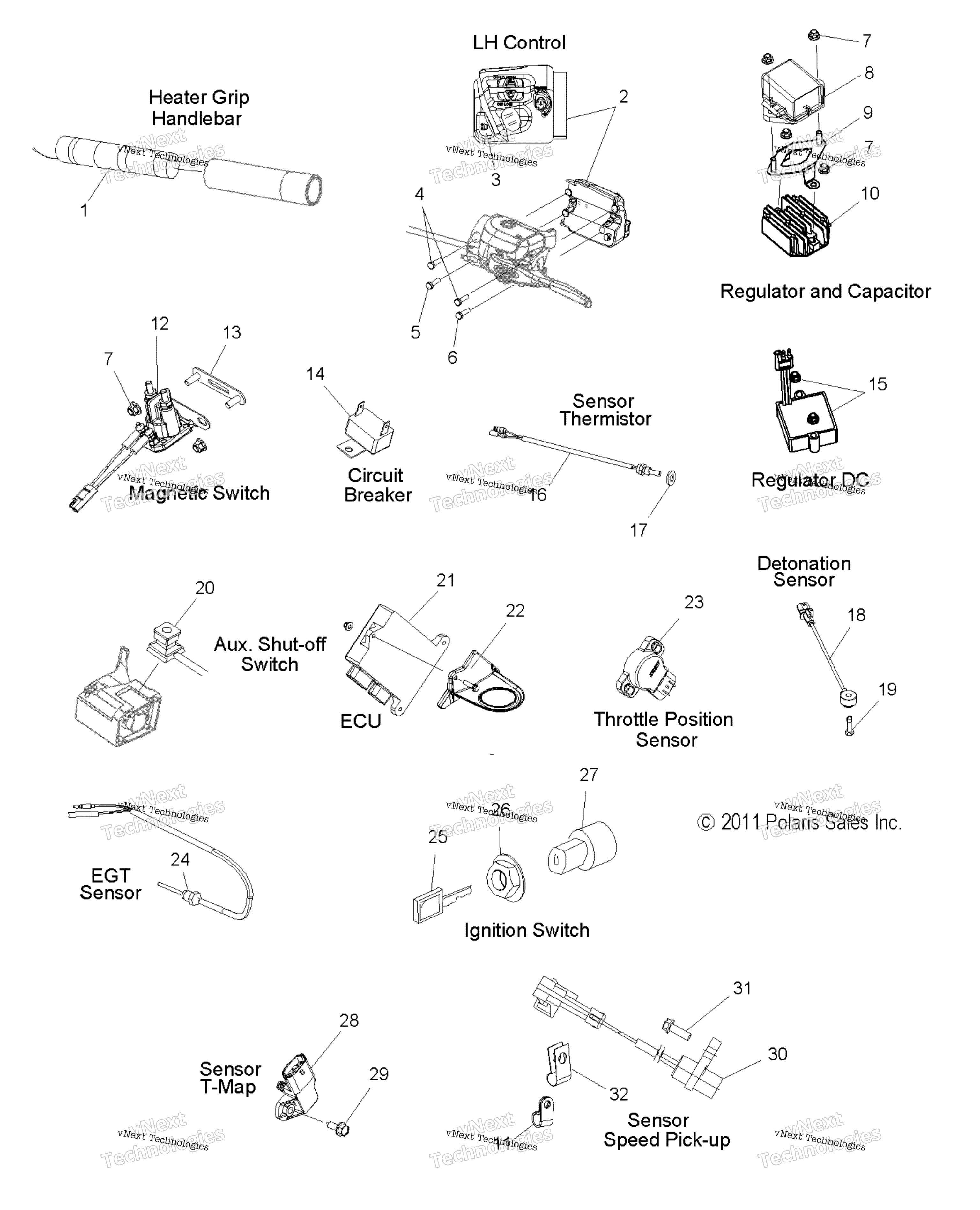 электрооборудование Switches, Sensors & Components