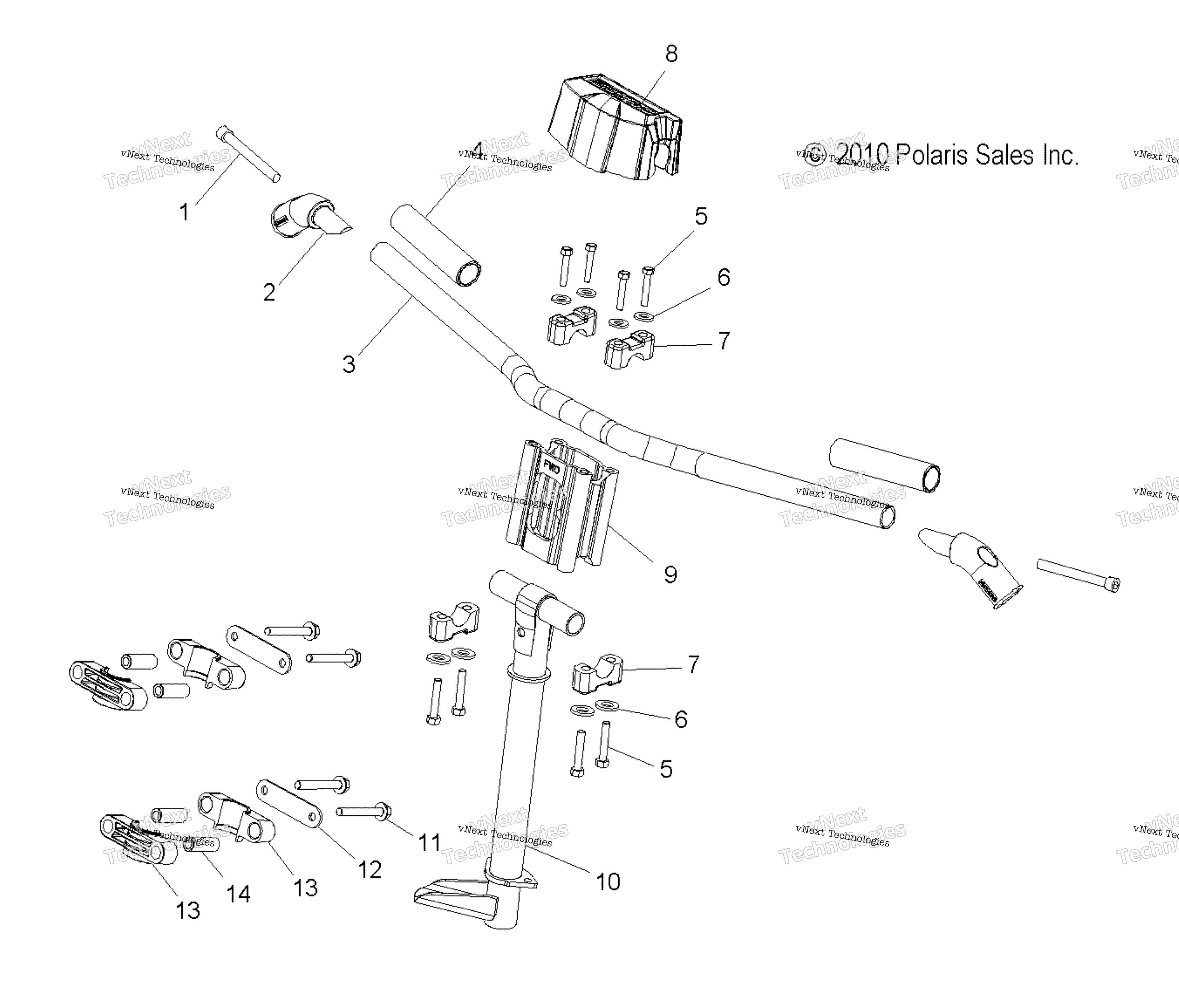 Steering, Upper & руль Asm